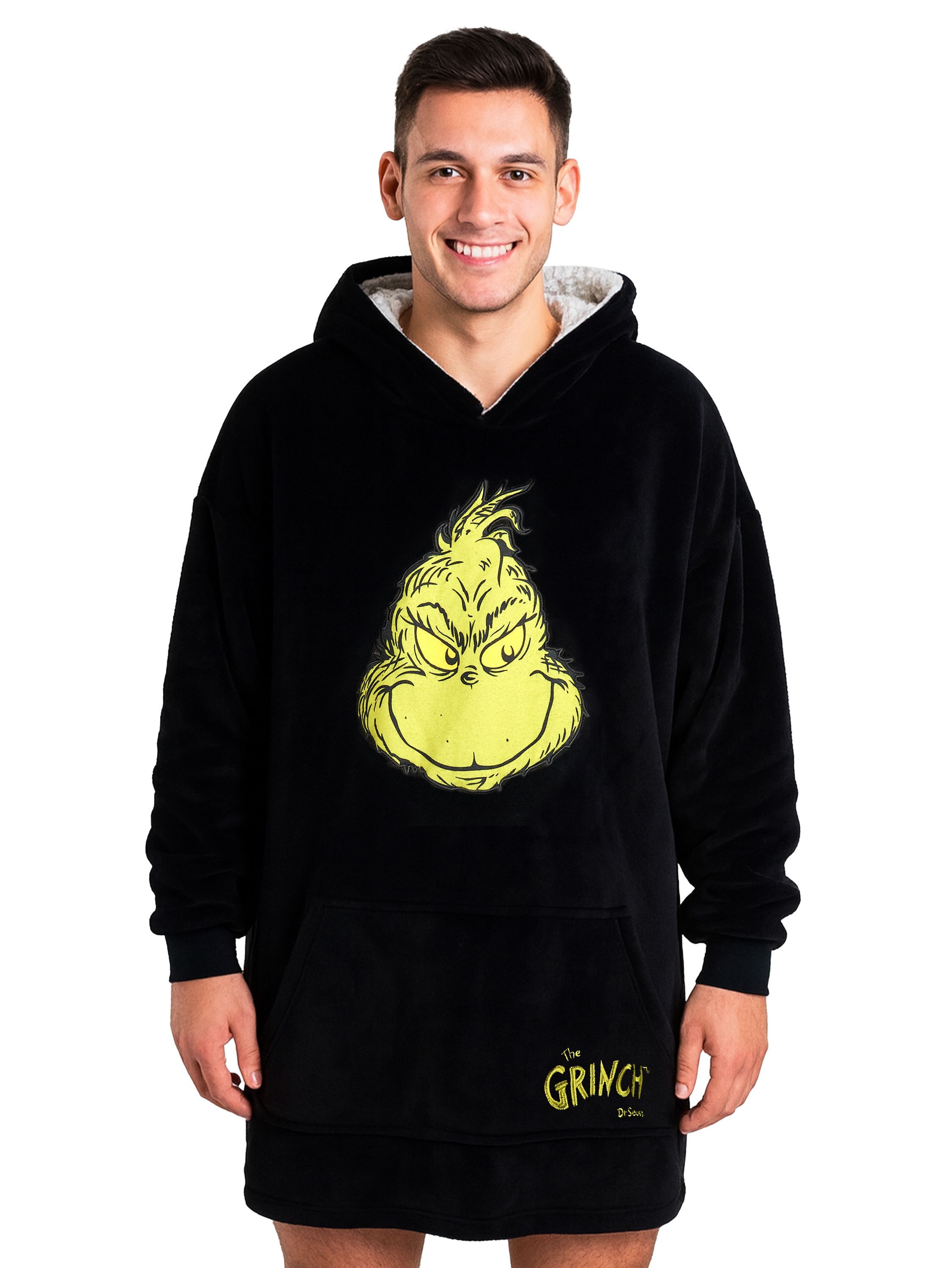 United Labels® Kapuzenpullover Grinch Oversize Cozy Hoodie Übergroße Flausc günstig online kaufen