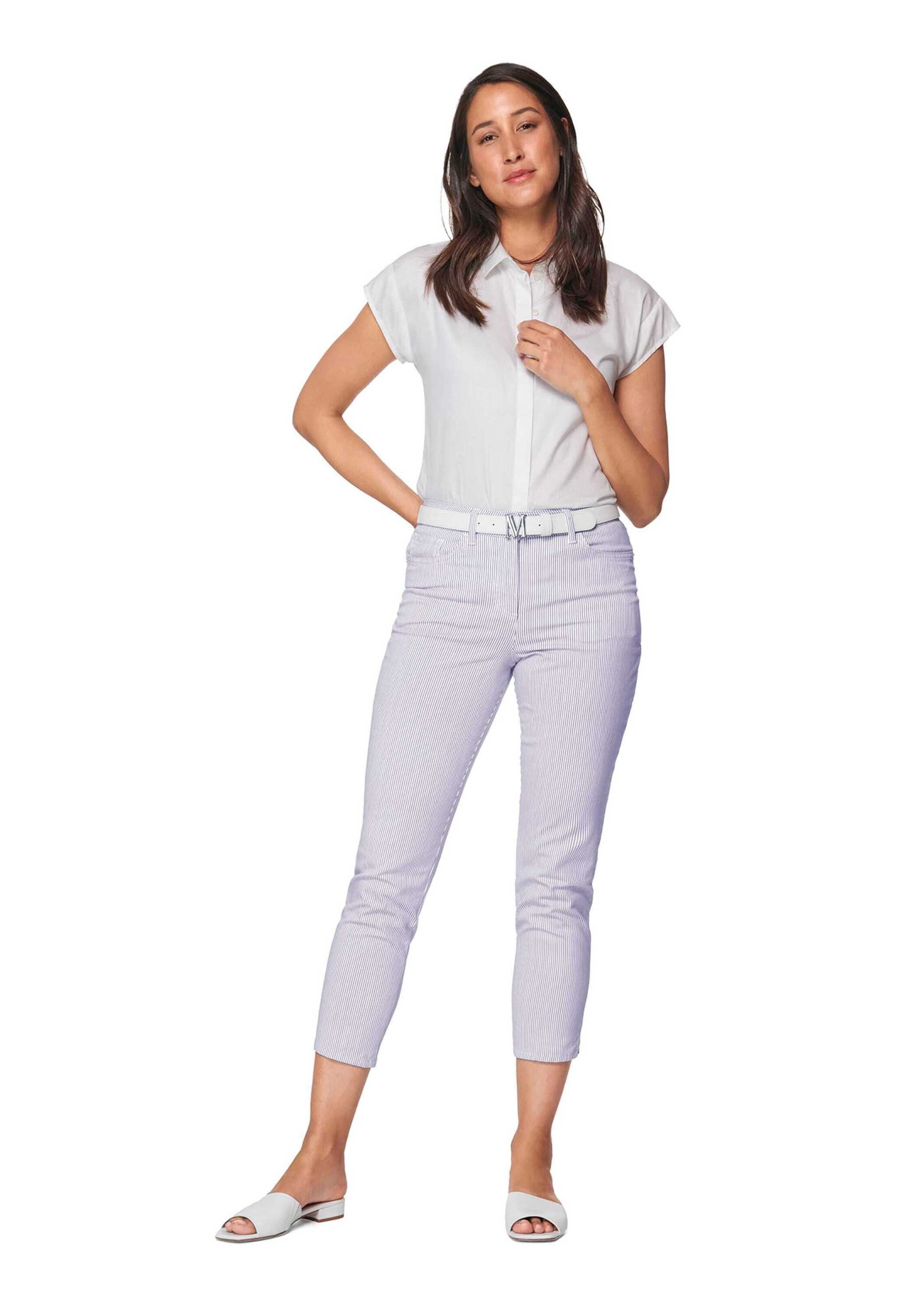 MADELEINE Gerade Jeans Fein gestreifte Jeans
