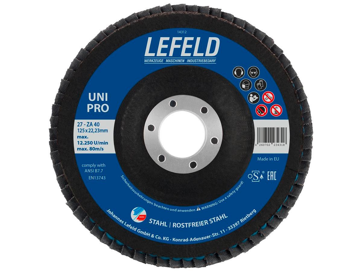Lefeld Fächerschleifer Schleifmopteller Uni Pro, ø 125 mm