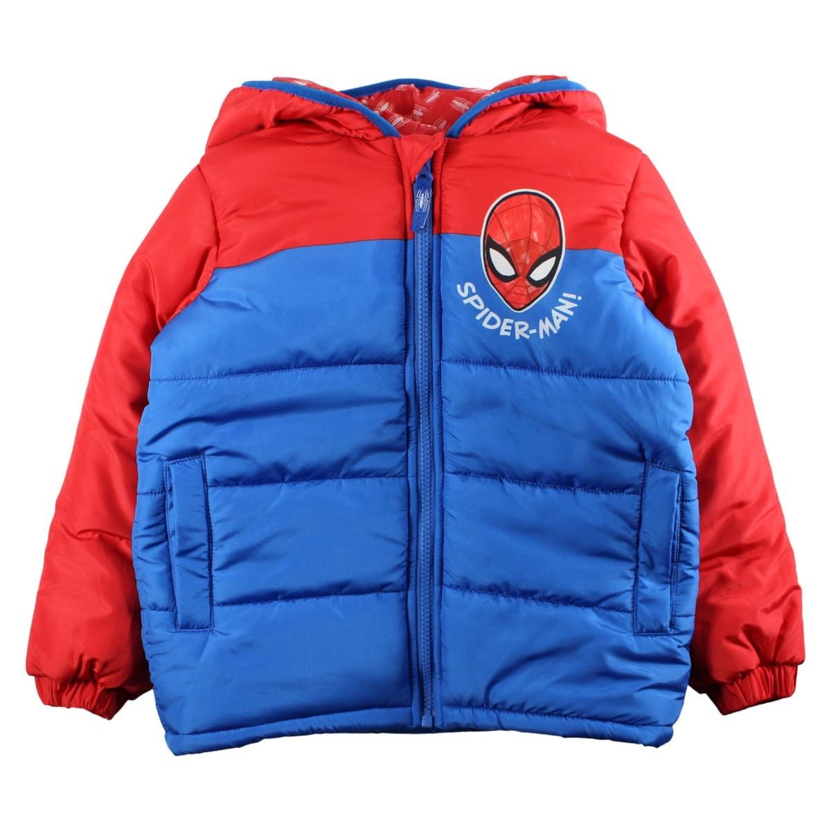 Spiderman Allwetterjacke Spider-Man Kinderjacke Jungen Mädchen Rot Blau 2–8 Jahre Jungen und Mädchen Jacke mit Kapuze