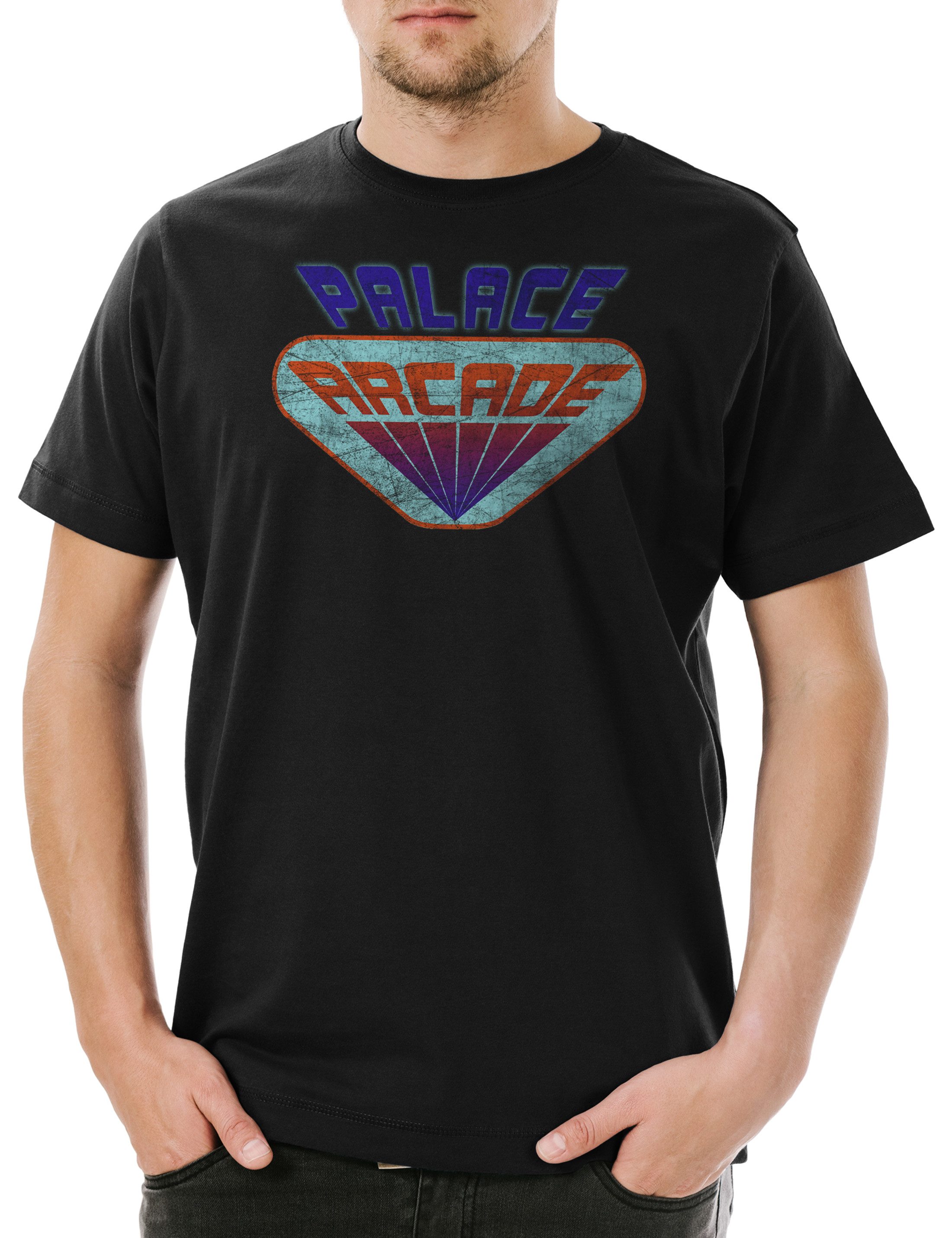 Print-Shirt Gaming Palace Herren T-Shirt Logo Arcade Stranger Games Gaming Things