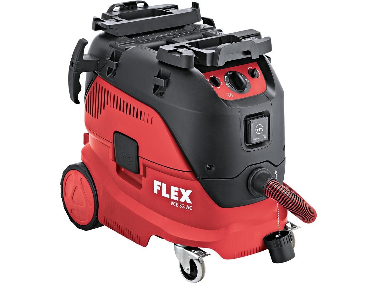 Flex Industriesauger VCE 33 M AC, 2400 W, 1x Flachfaltenfilter PES L/M/H, 445.118, 1x Vlies-Filtersack Klasse L/M, 445.088, mit Beutel