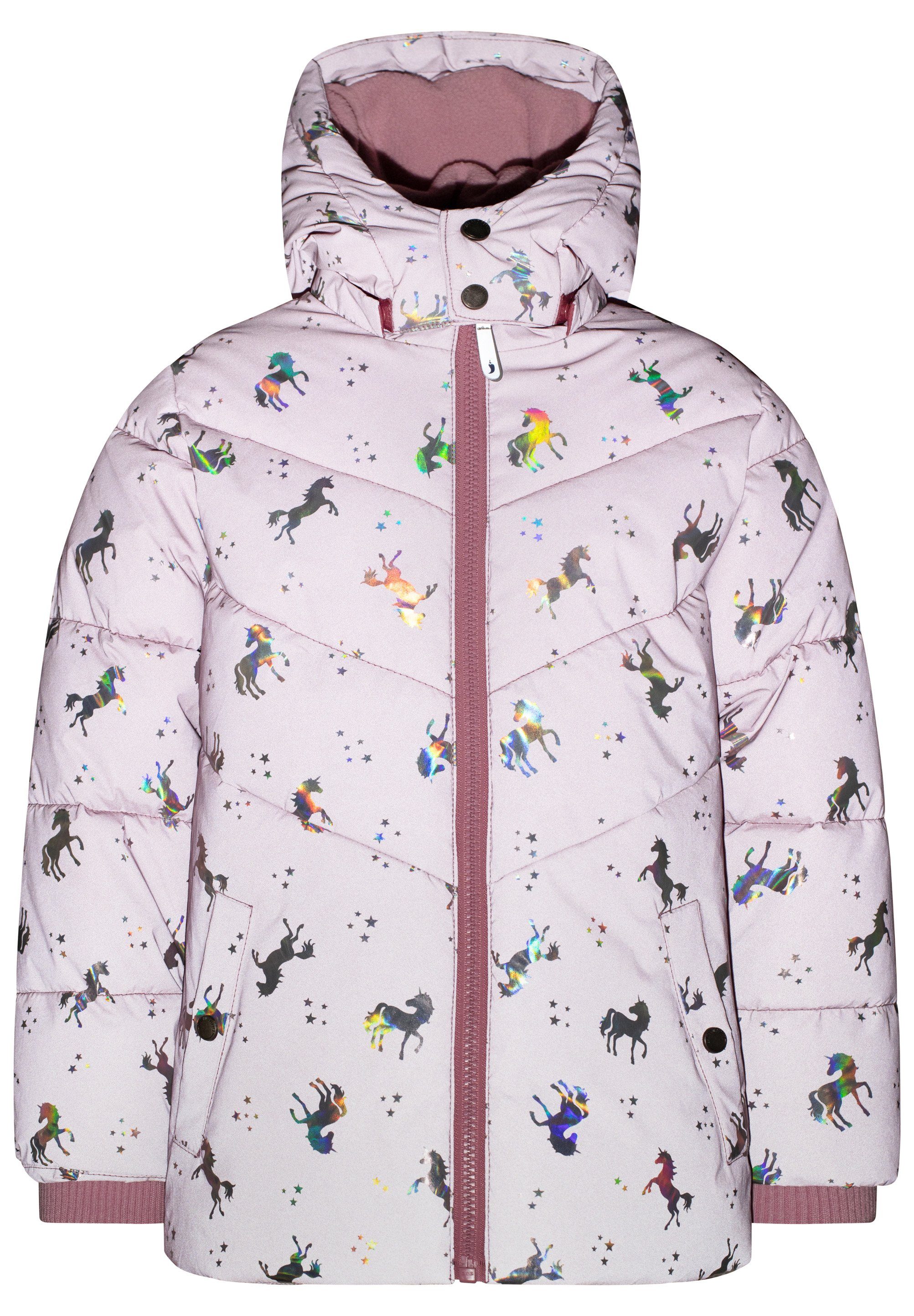 SALT AND PEPPER Outdoorjacke Outdoor vollreflektierend mit  Allover-Einhorn-Print