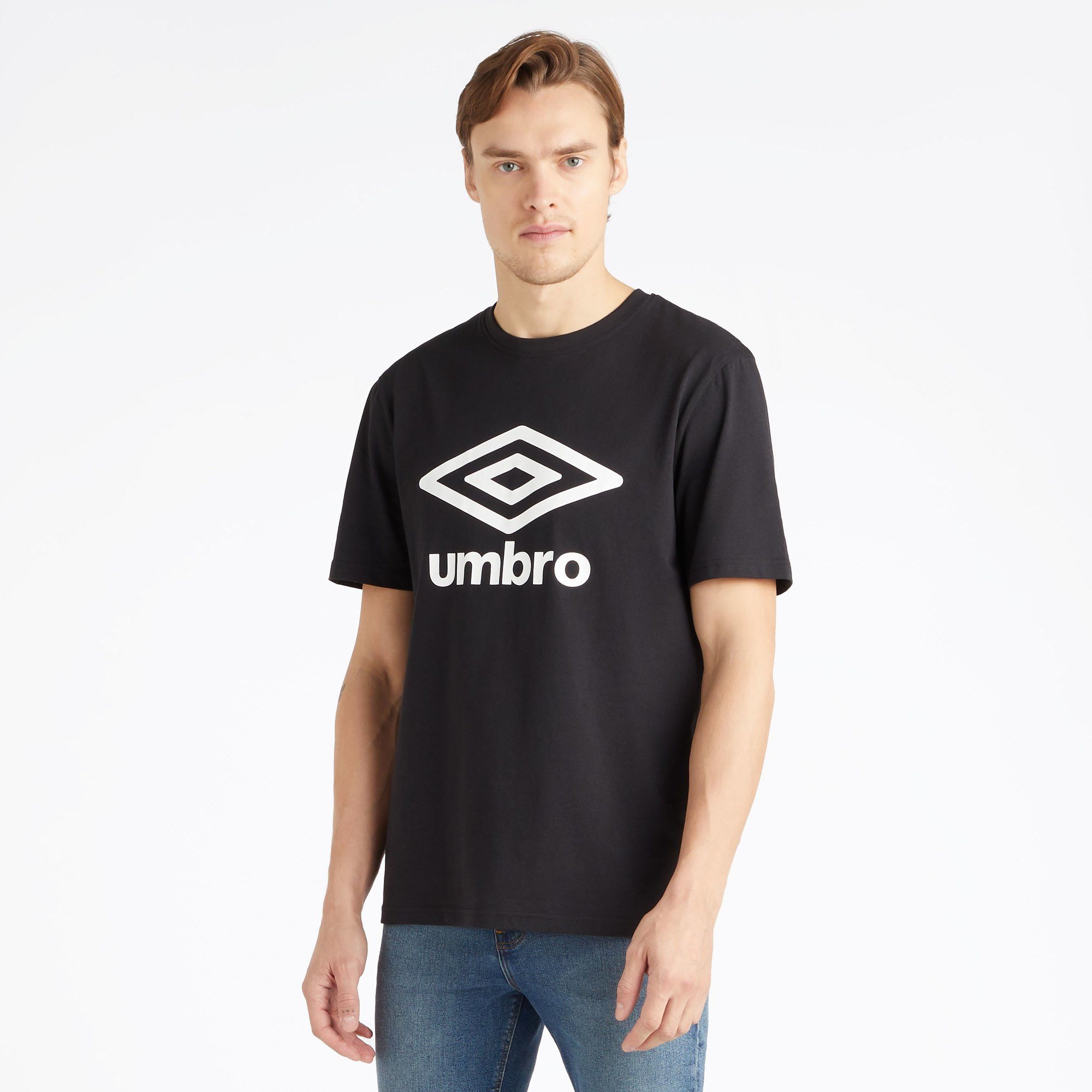 Umbro T-Shirt Big Logo (Baumwolle) schwarz/weiss Herren