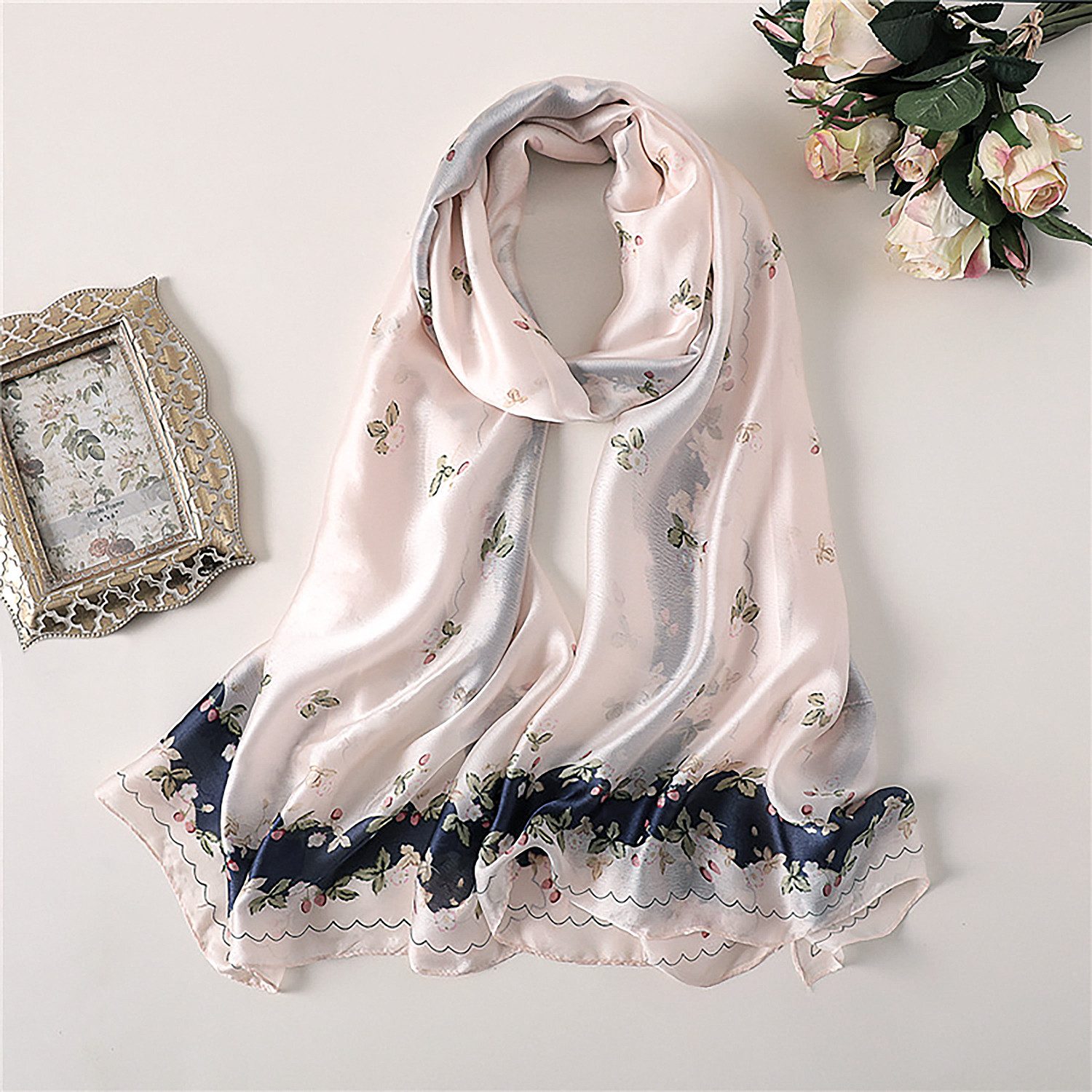 Moschen-Bayern Seidenschal Stola Damen Schultertuch Schal Seidenschal Trachtentuch Pashmina