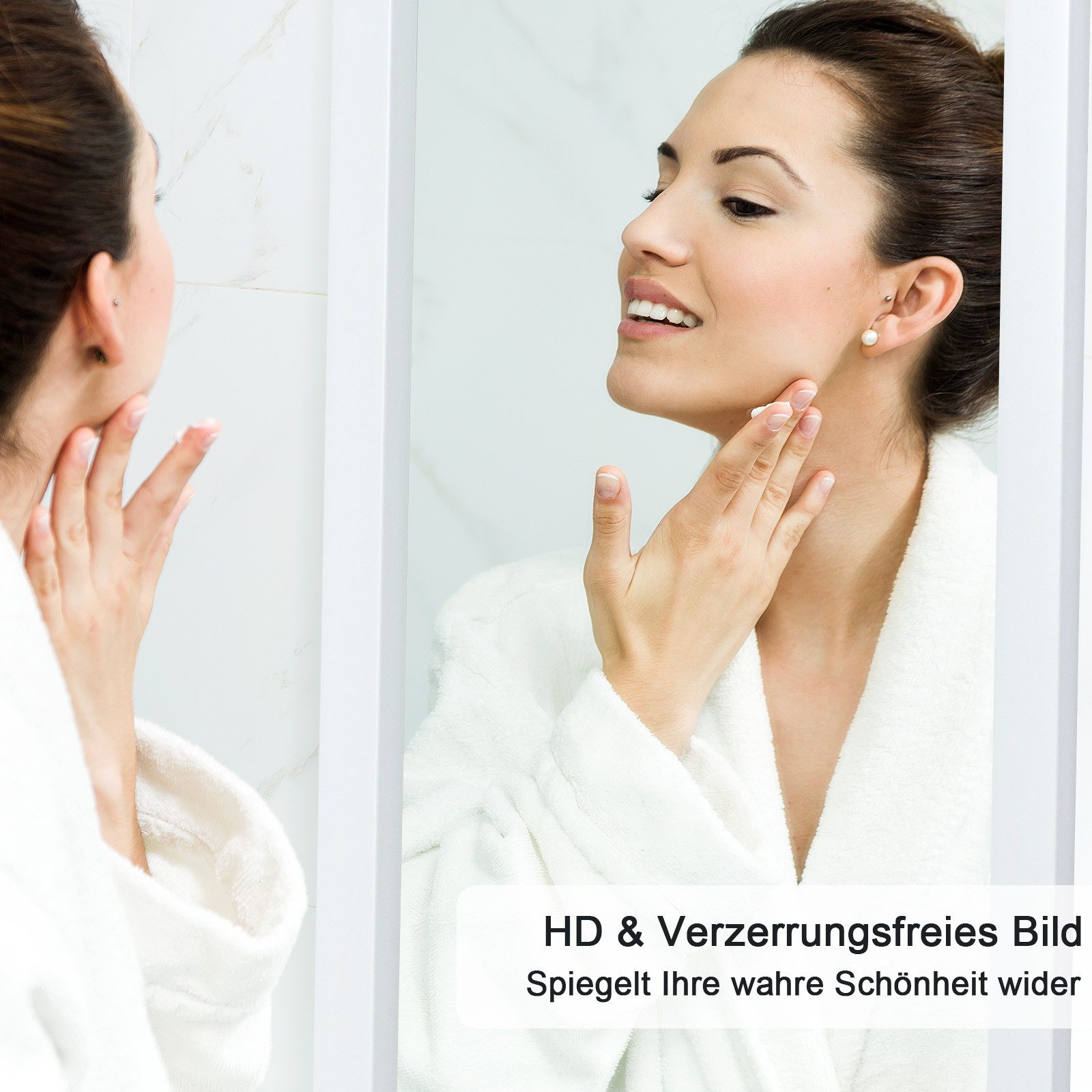 Youyijia Ganzkörperspiegel Ganzkörperspiegel, Wandspiegel Türspiegel Haken Höhenverstellbar – Bild 5 von 5