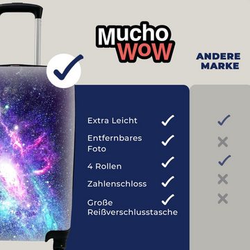 MuchoWow Handgepäckkoffer Farben - Weltraum - Sterne, 4 Rollen, Reisetasche mit rollen, Handgepäck für Ferien, Trolley, Reisekoffer