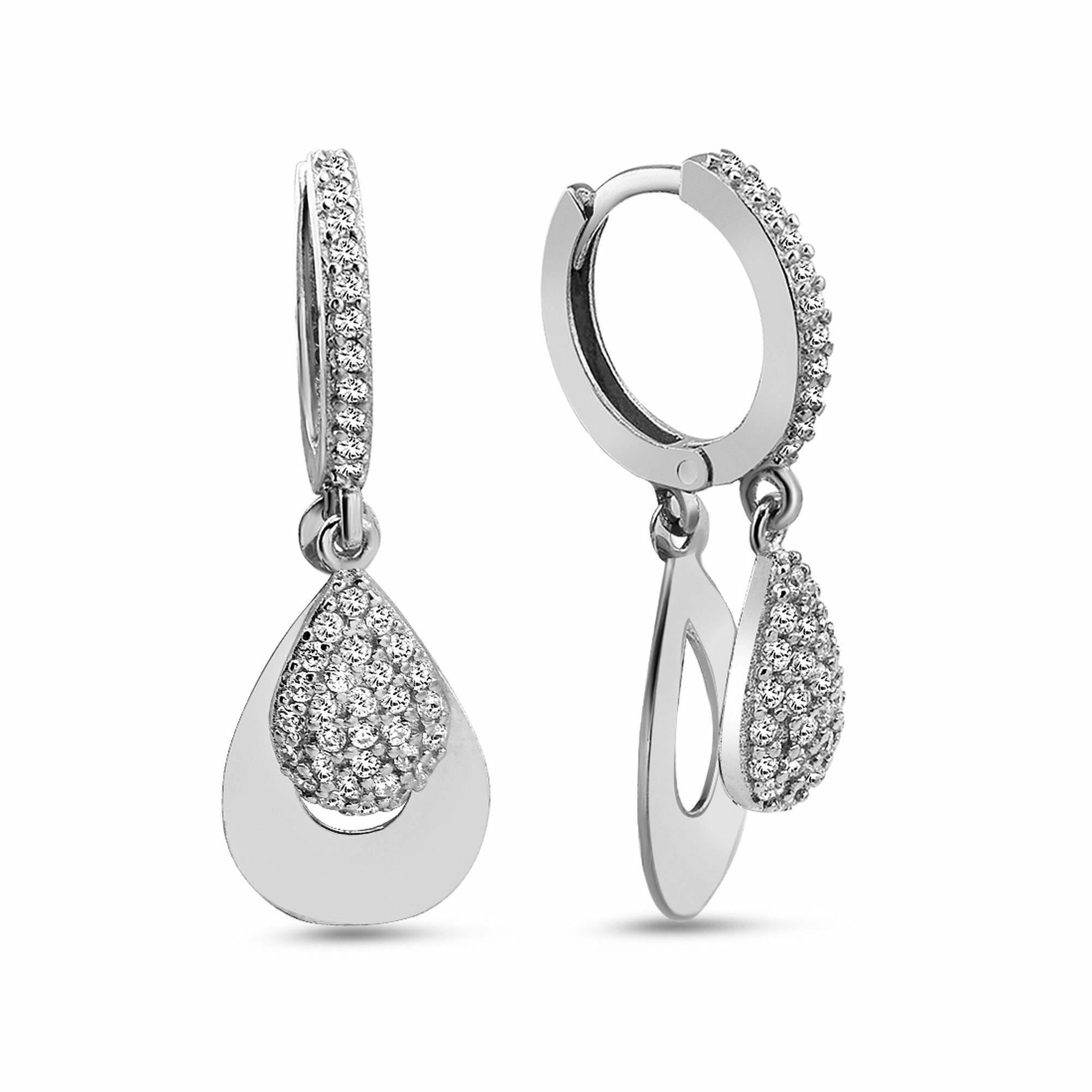 Sterling 925/- Silber Paar Ohrring Ohrhänger dKeniz Eleganz