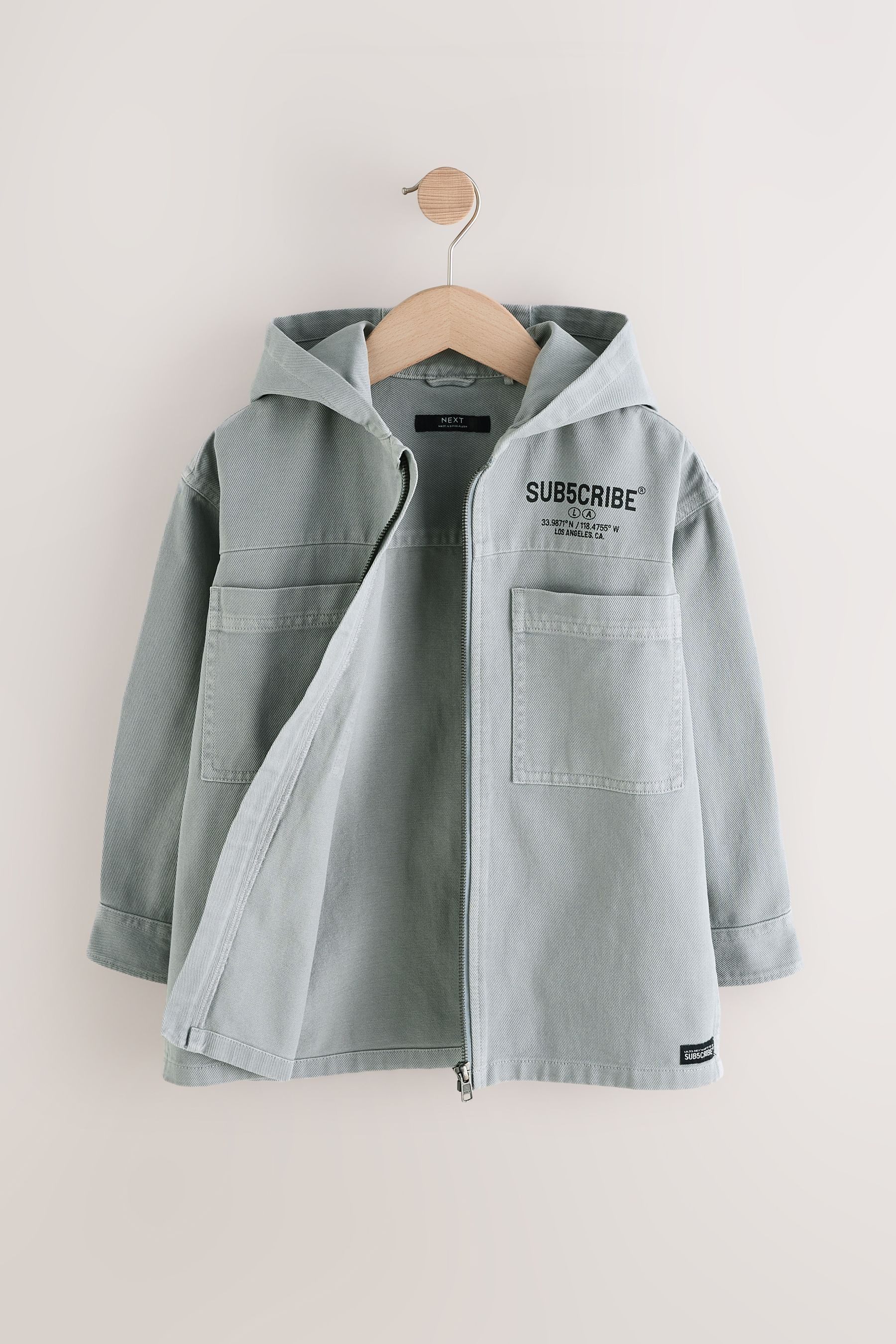 Next Outdoorhemd Leichte Hemdjacke Kapuzenjacke aus 100 % Baumwolle (1-tlg)