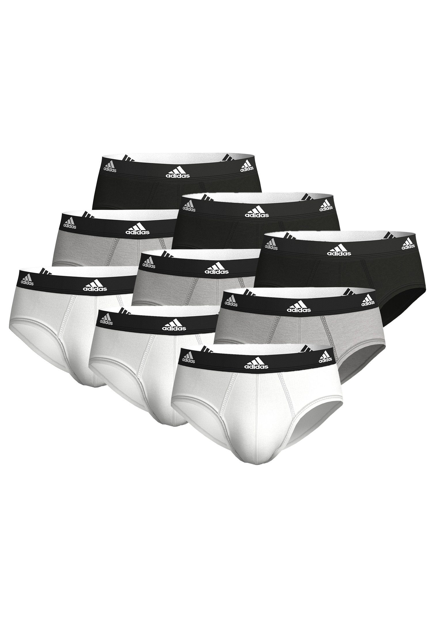adidas Performance Boxershorts BRIEF (9PK) (Packung, 9-St., 9er-Pack) Black / White / Grey