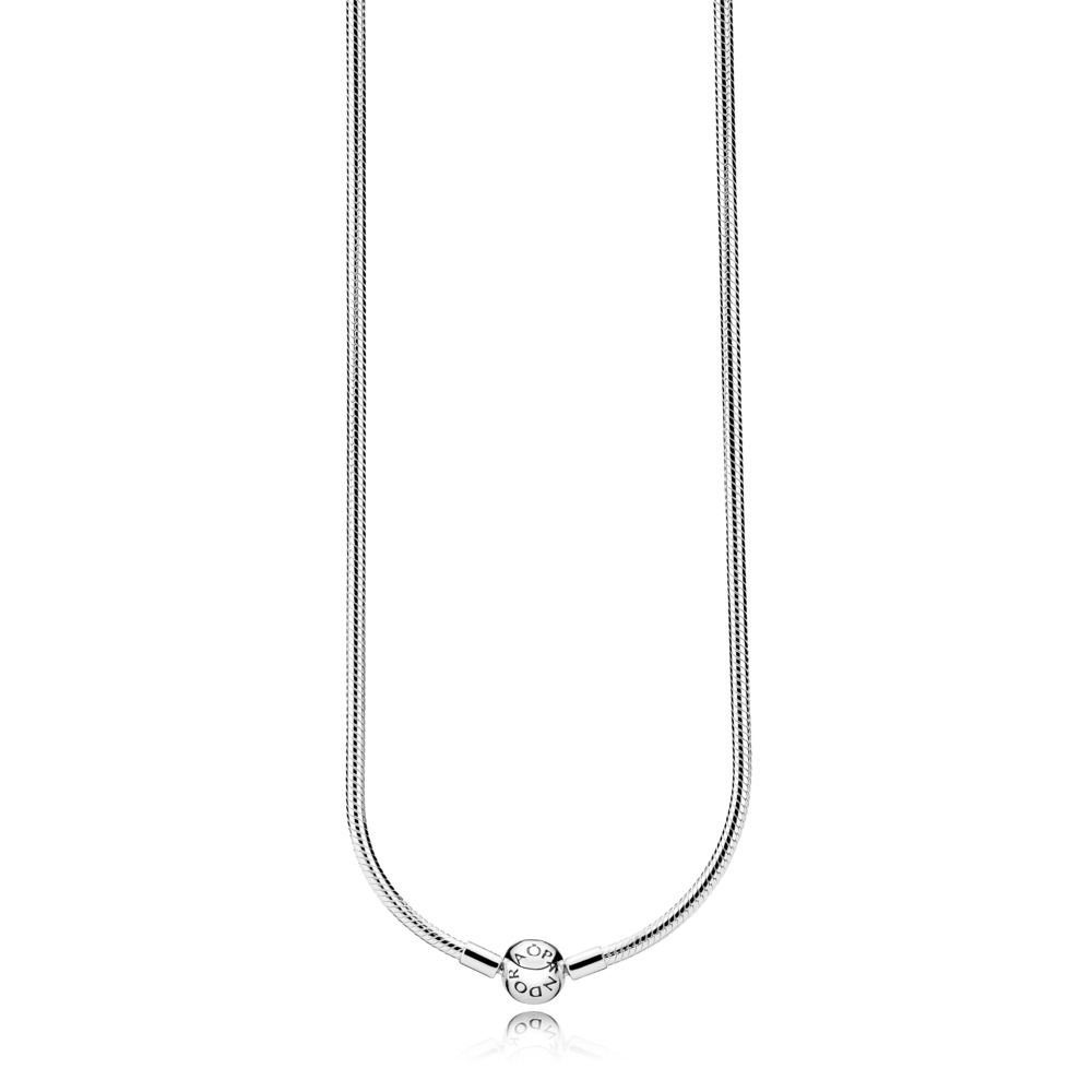 Pandora Kette ohne Anhänger 590742HV Halskette mit Kugelverschluss Damen  Sterling-Silber 40 cm