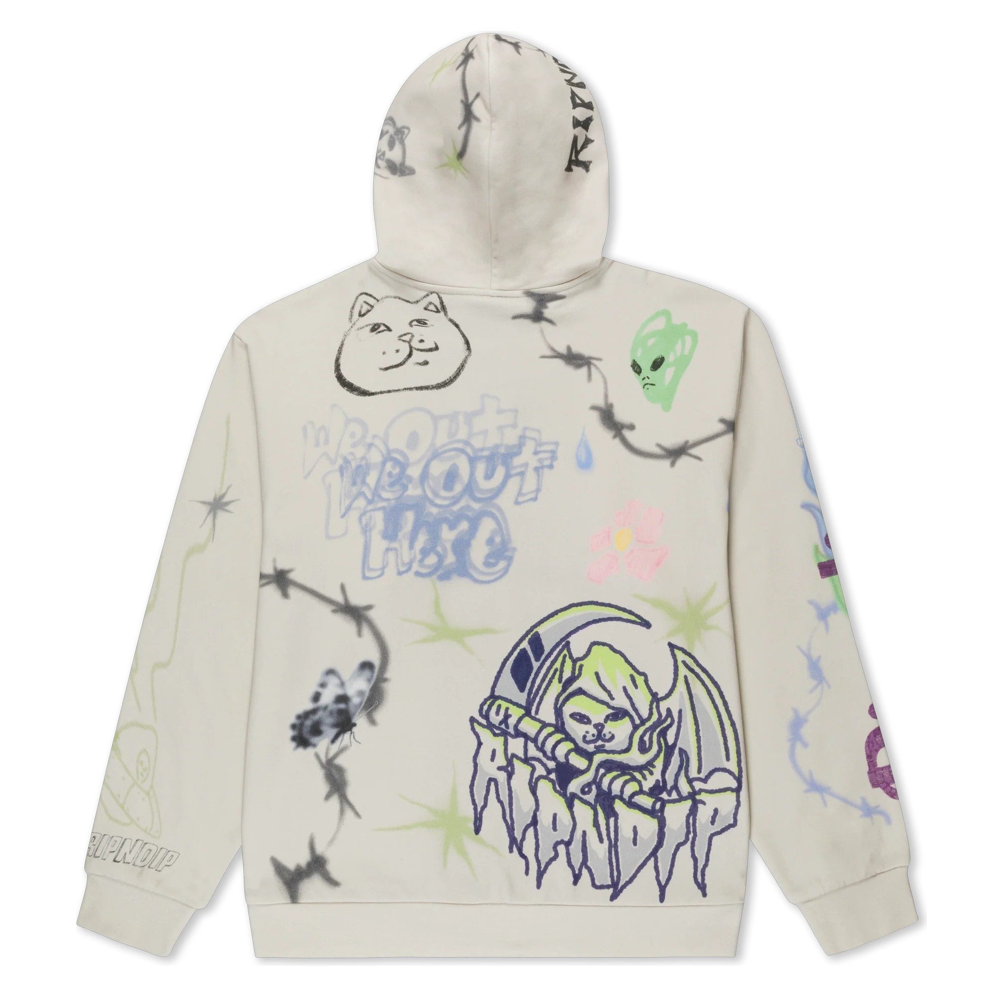 RIPNDIP Kapuzensweatjacke Ziphoodie Ripndip Goosebumps Goosebumps Graphics All Over
