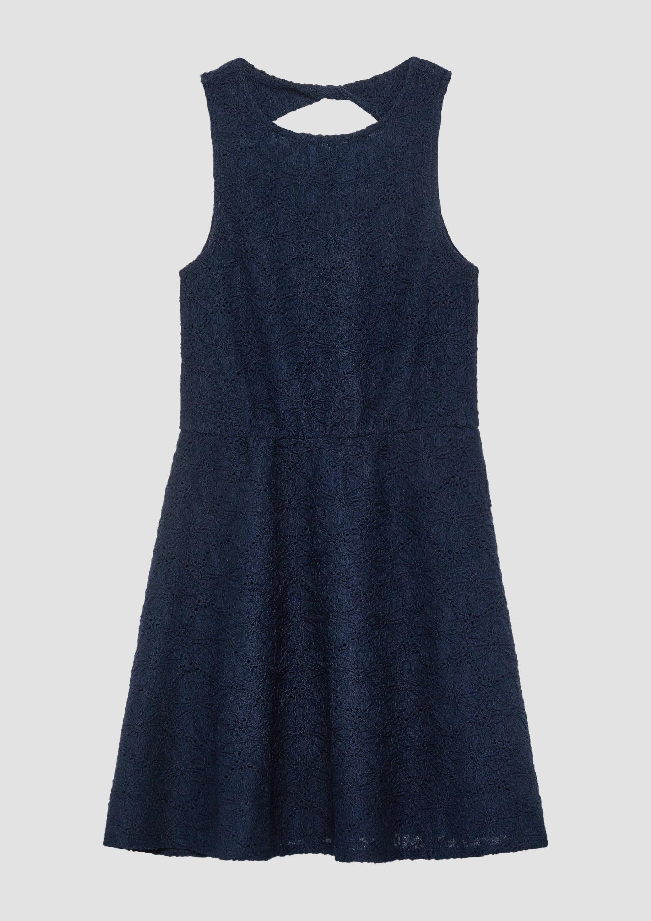 s.Oliver Minikleid Kleid Strukturiertes Kleid mit Cut-out am Rücken