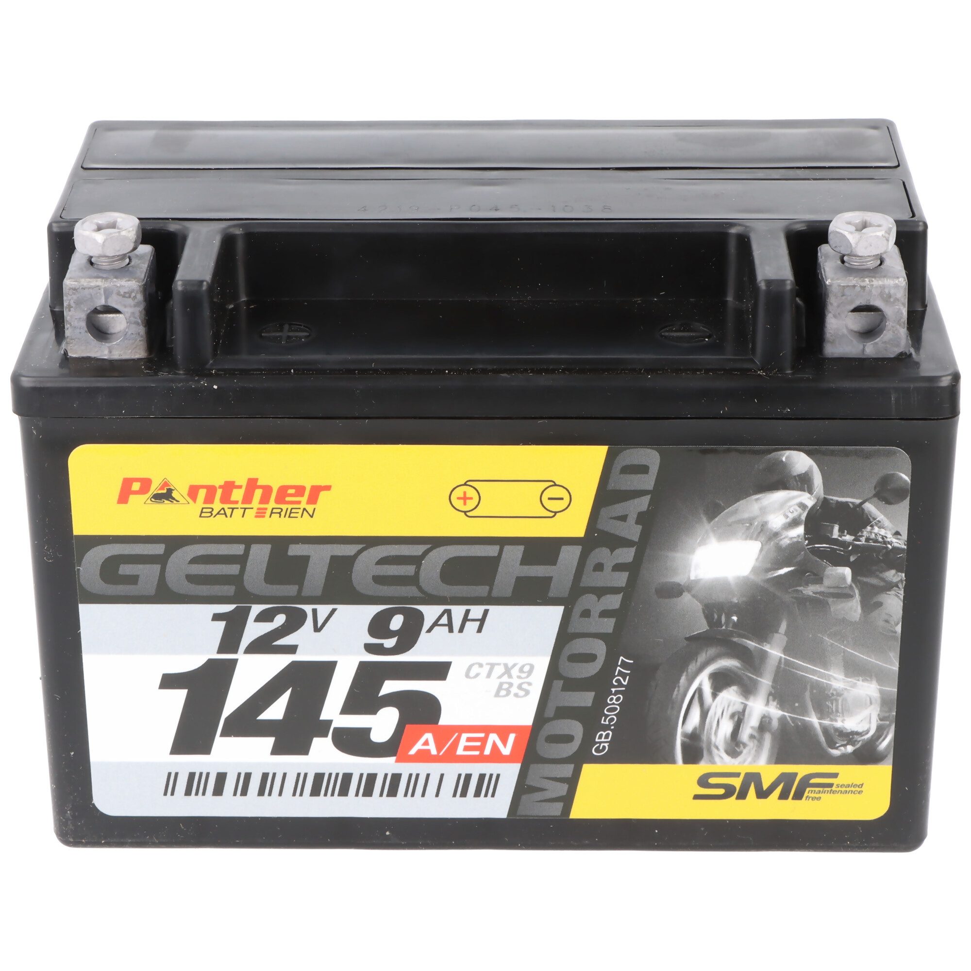 Panther Panther Motorrad Gel 50812 12V 8Ah 80A (EN) ETN 508 0 12 008, DIN 508 Akku 8000 mAh (12,0 V)