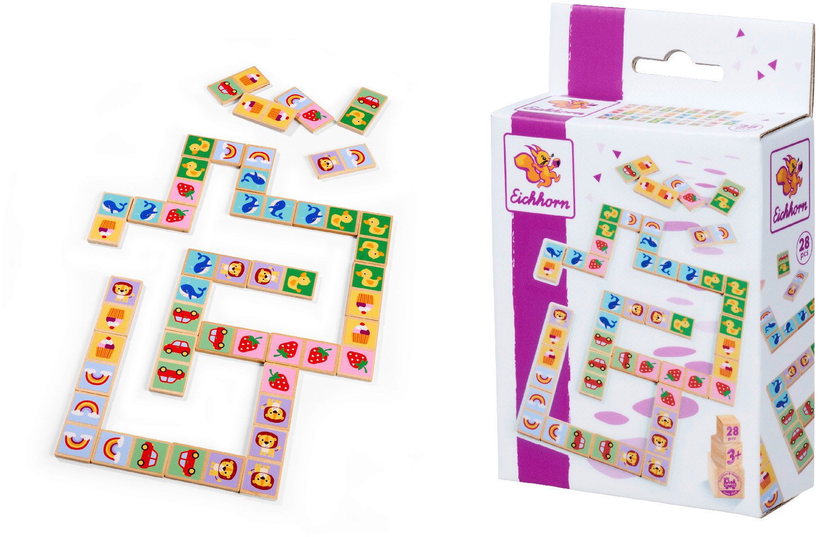 Eichhorn Lernspielzeug Kinderspiel Zuordnungsspiel Games Domino 100002803 günstig online kaufen