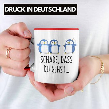 Trendation Tasse Trendation - Jobwechsel Tasse Geschenk Kollegin Kollege Abschied Lustig Abschiedsgeschenk Sprüche Neuer Job Schade Dass Du Gehst