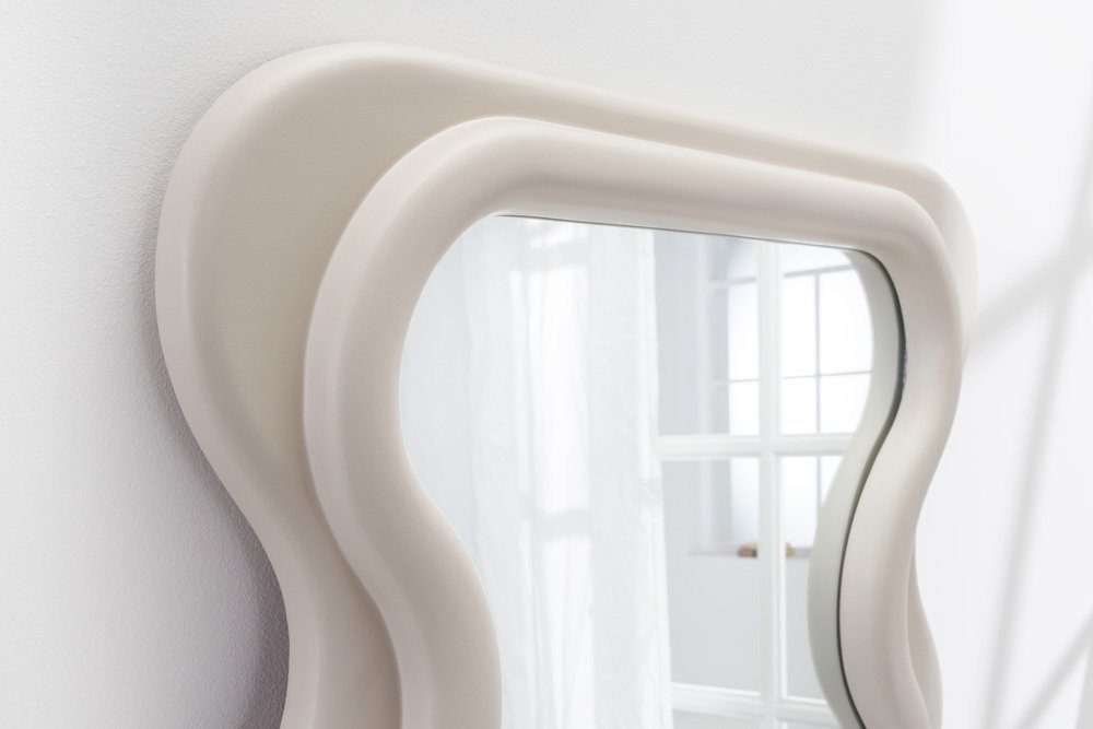 riess-ambiente Wandspiegel CURVY 160cm greige (Einzelartikel, 1-St), Flur · Kunststoff · Rahmen · Wellen · Ganzkörper · Groß · Modern