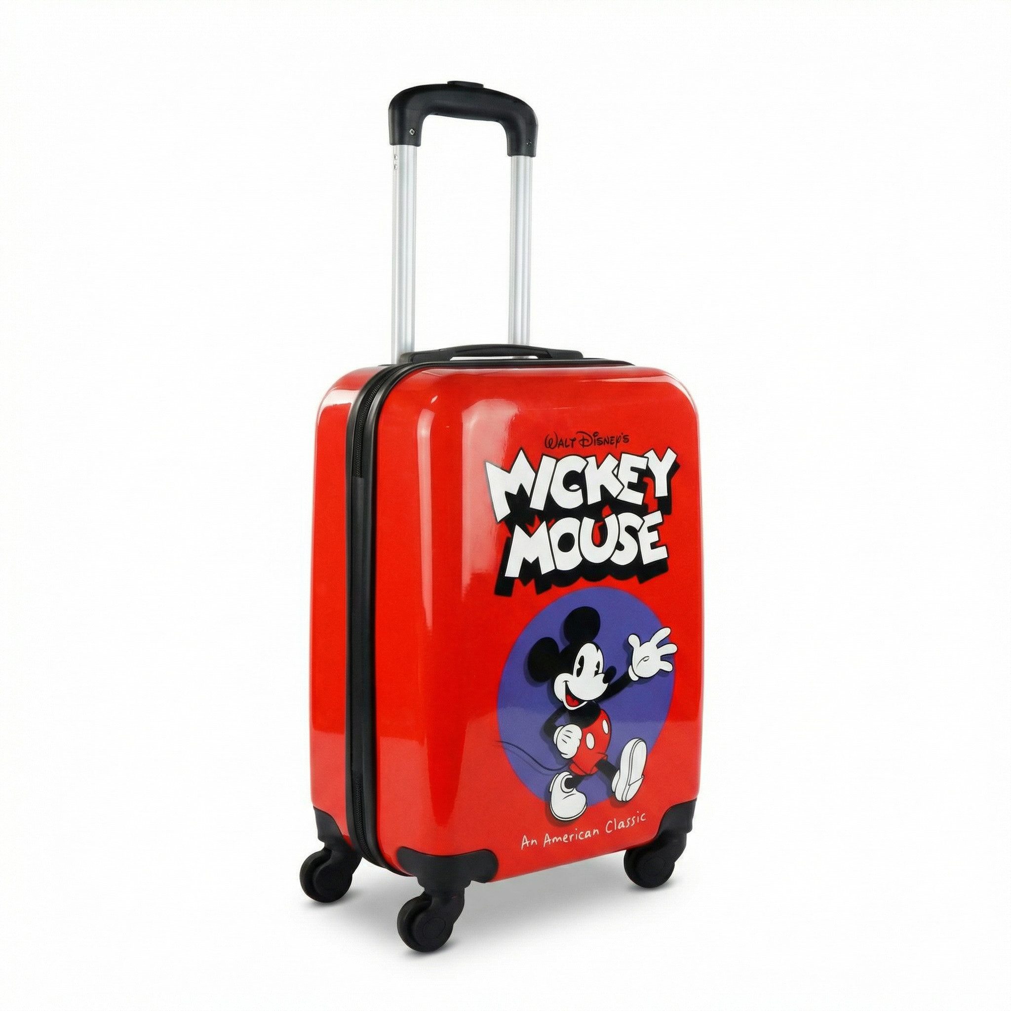 Disney Hartschalen-Trolley Disney Mickey Mouse Trolley Koffer 55x40x20 cm 4 Rollen Zahlenschloss, 4 Rollen