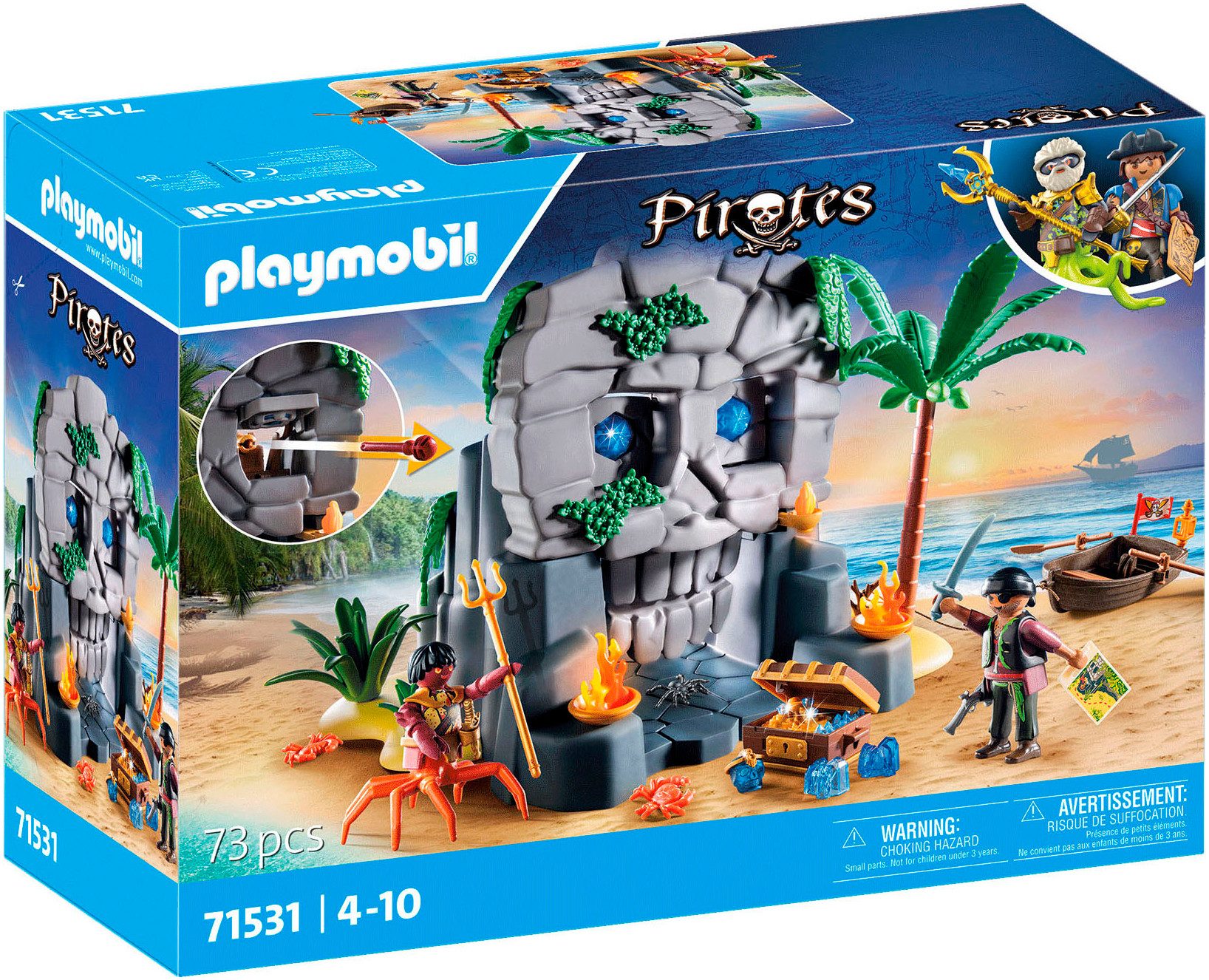 Playmobil® Totenkopfinsel (71531), Pirates Konstruktions-Spielset, (73 St), günstig online kaufen
