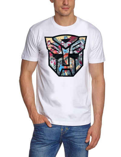 Transformers Print-Shirt TRANSFORMERS T-Shirt weiß Autobot Shield S M XL XXL