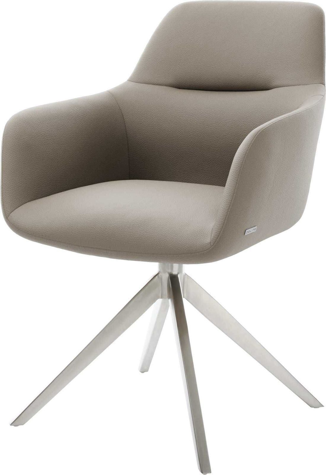 DELIFE Polsterstuhl Pejo-Flex, Kreuzgestell breit Edelstahl Echt-Leder Schl günstig online kaufen