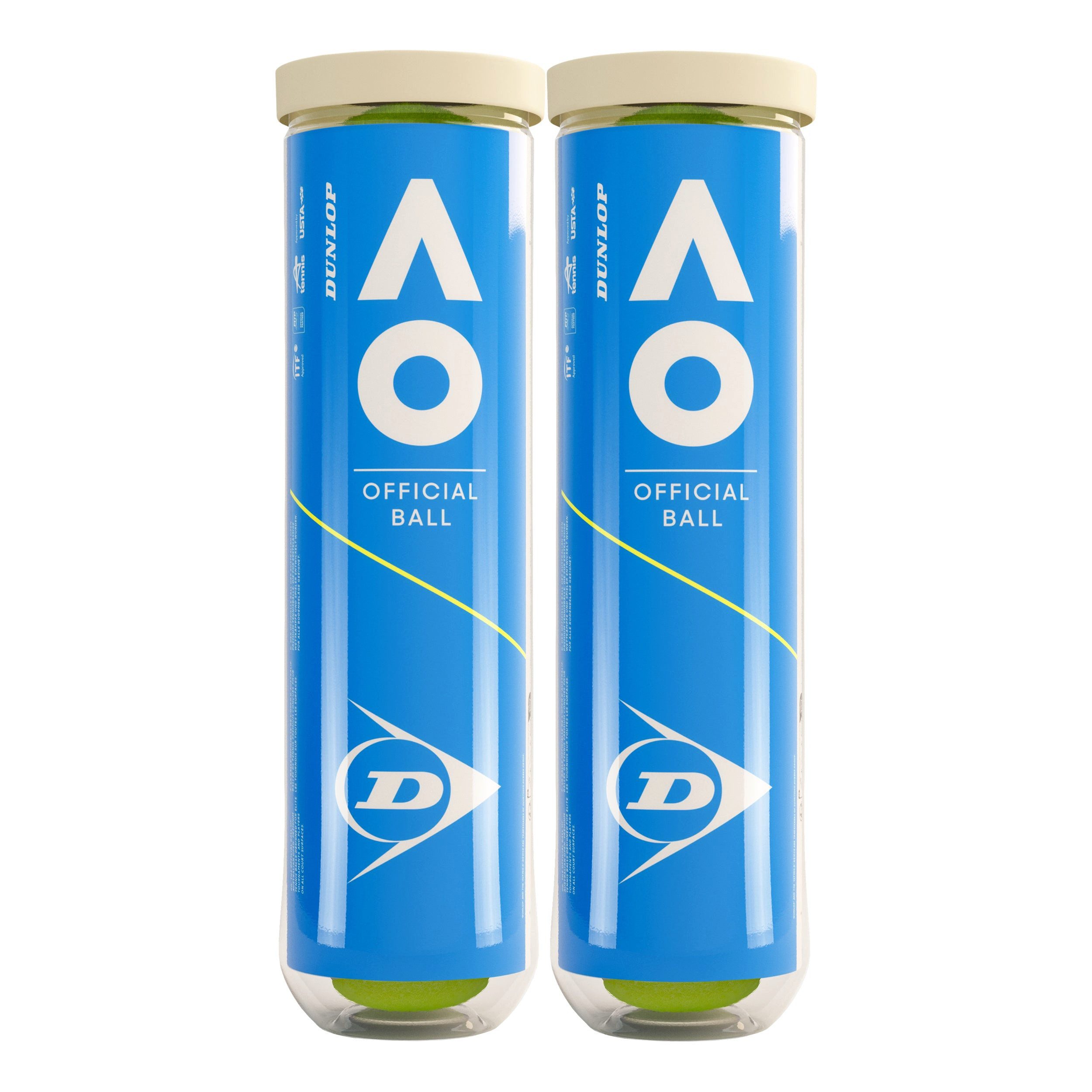 Dunlop Tennisball Australian Open - 8 Tennisbälle - Innendruckball - (2x 4er Dose)