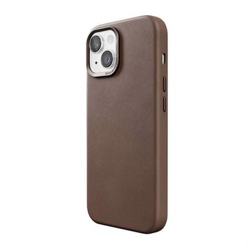 Woodcessories Handyhülle Woodcessories Bio Leather Case MagSafe für iPhone 15 Plus - Brown
