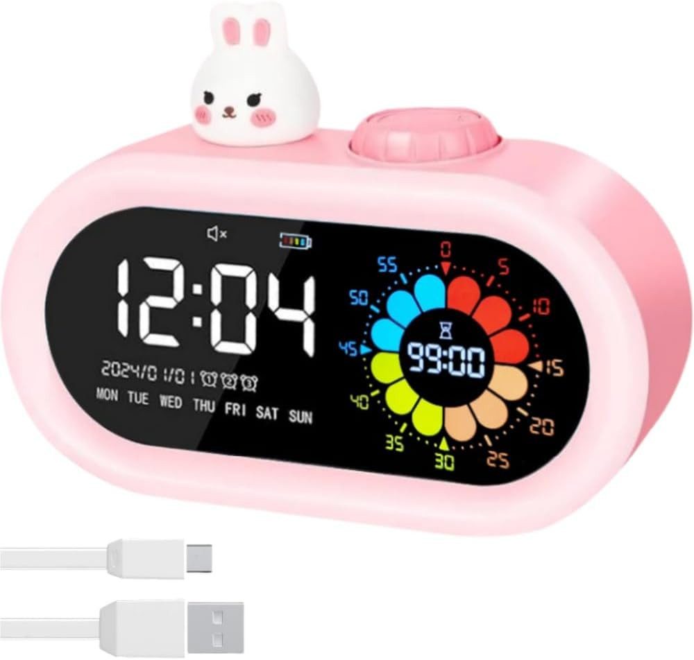 FELIXLEO Intervall-Timer Digitaluhr Tisch Akku Timer Kinder Schule Reise kabellos 2000mAh. (1-St)