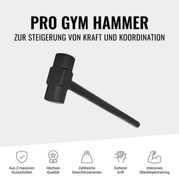 GORILLA SPORTS Zusatzgewichte Gym-Hammer - Hohl Griff, Stahl - Gewichtshammer, Fitnesshammer, 6 kg