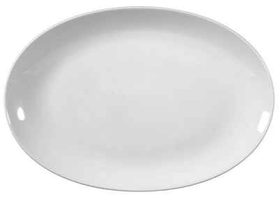 Seltmann Weiden Geschirr-Set Platte oval 38 cm Rondo weiss uni 7 von Seltmann Weiden, Porzellan