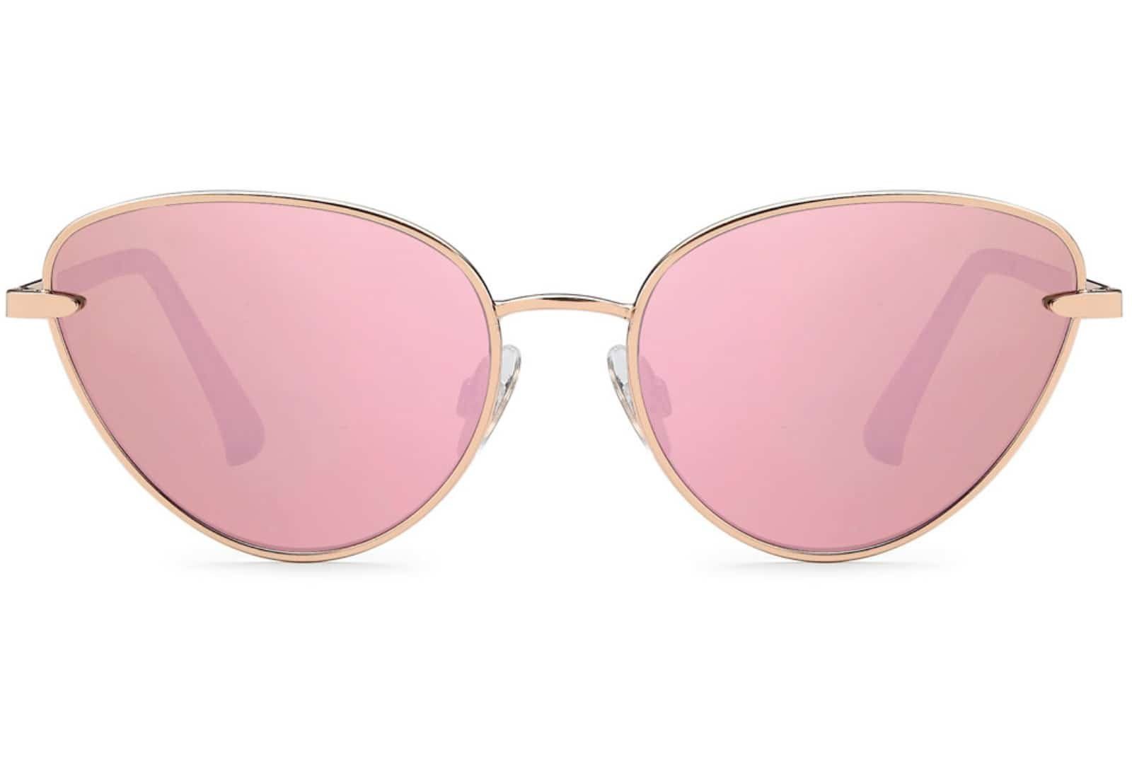 Retrosonnenbrille Eyewear rote (1-St) schwarzen BEZLIT rosa Eyewear Rosa-Verspiegelt BEZLIT brille mit gläsern