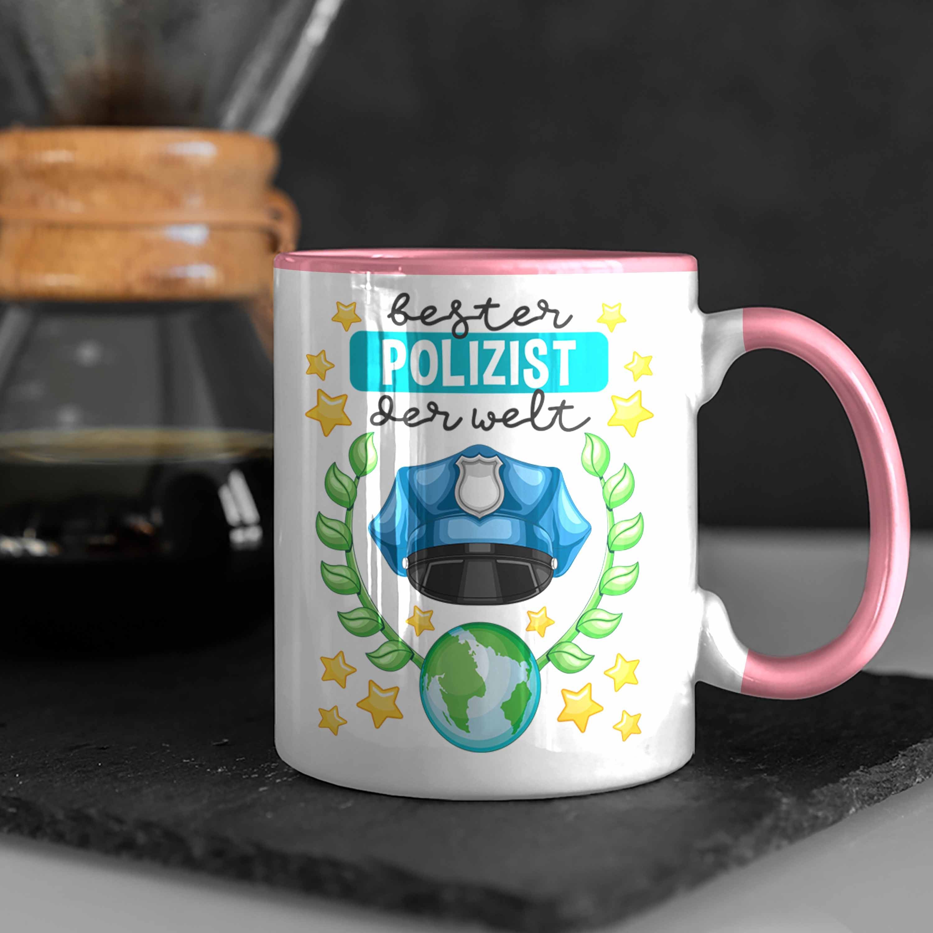 Tasse Rosa Polizist Bester Spruch - Geschenke Männer Lustig mit Trendation Tasse Polizei Geschenk Trendation