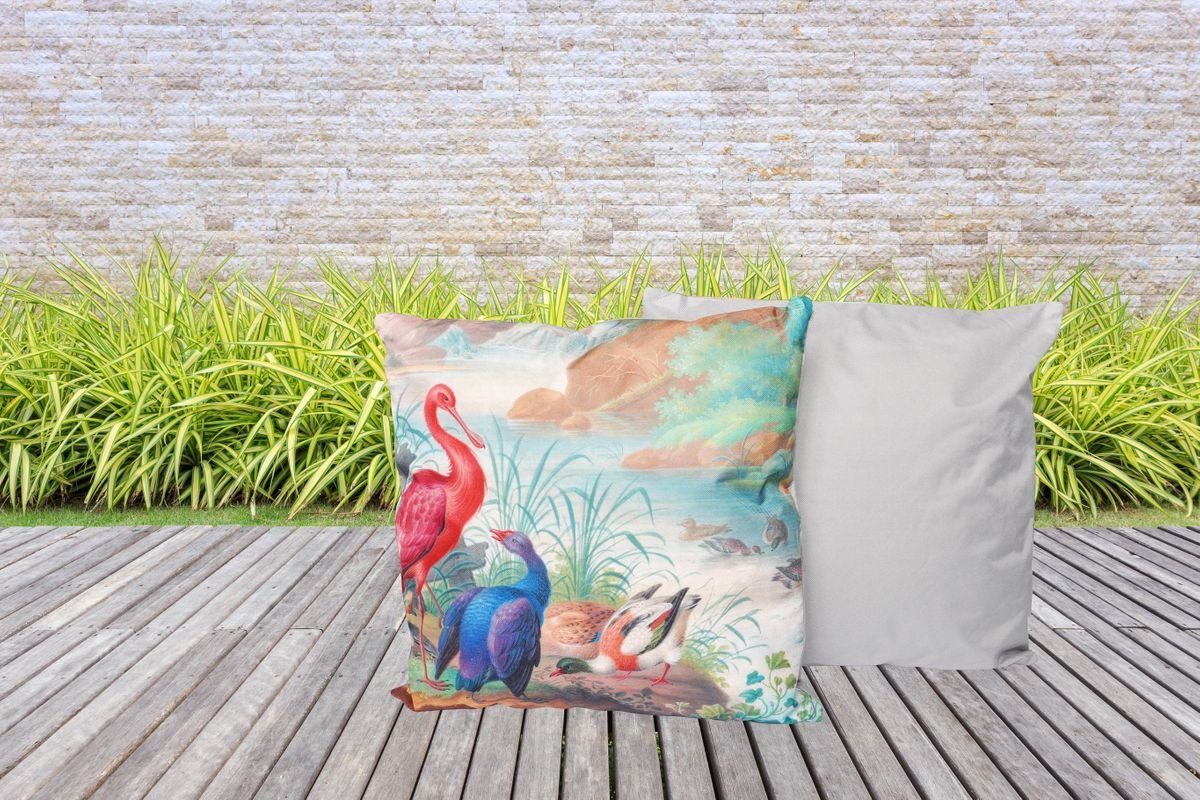 JACK Lotus-Effekt, Außen für Outdoor Robust, Innen Vogelparadies Lounge inkl. & geeignet Motiv Kissen mit 45x45cm Füllung Strapazierfähig, JACK mit Wasserfest, Dekokissen