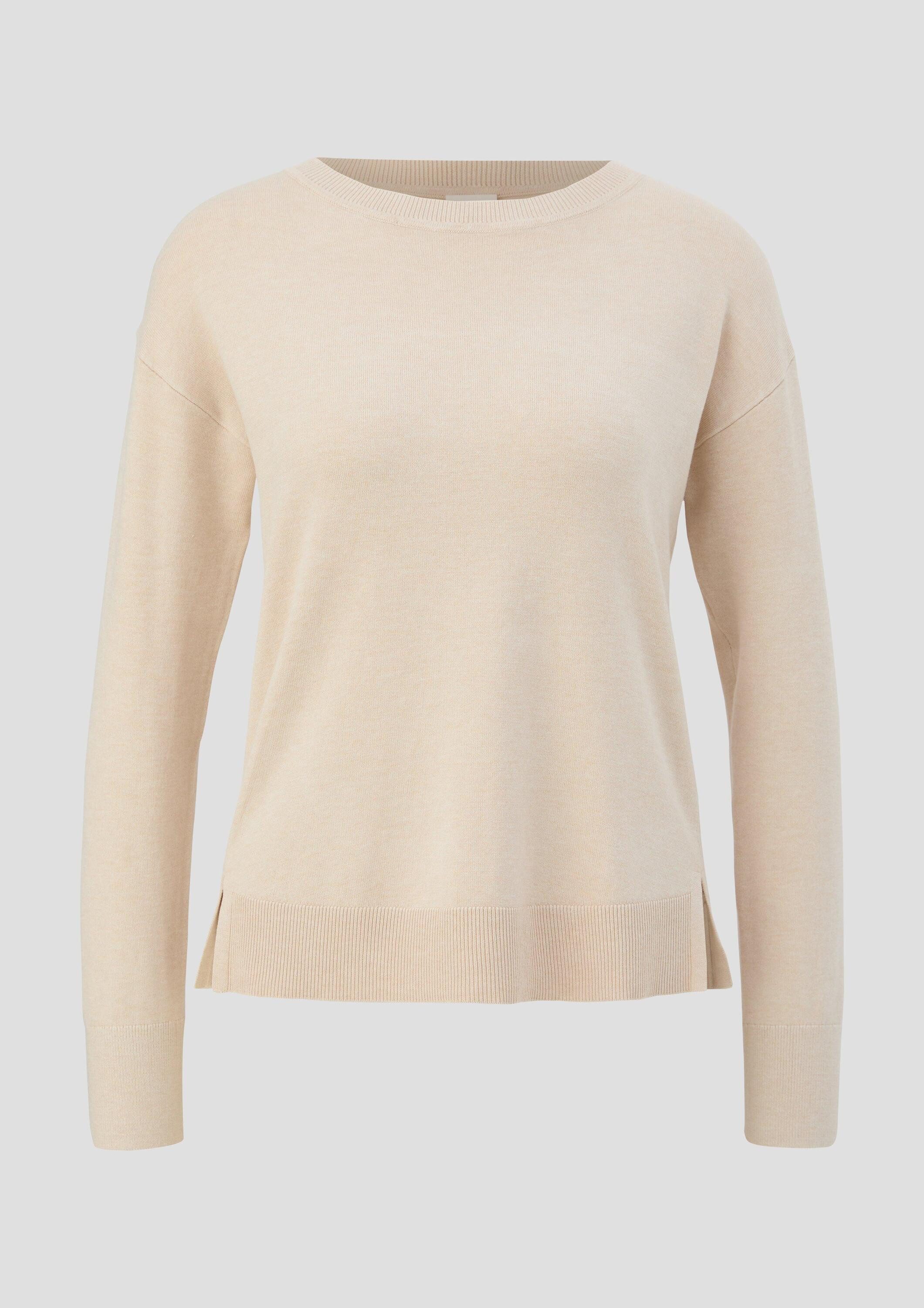 s.Oliver Longpullover Strickpullover Leichter Pullover aus Viskosemix