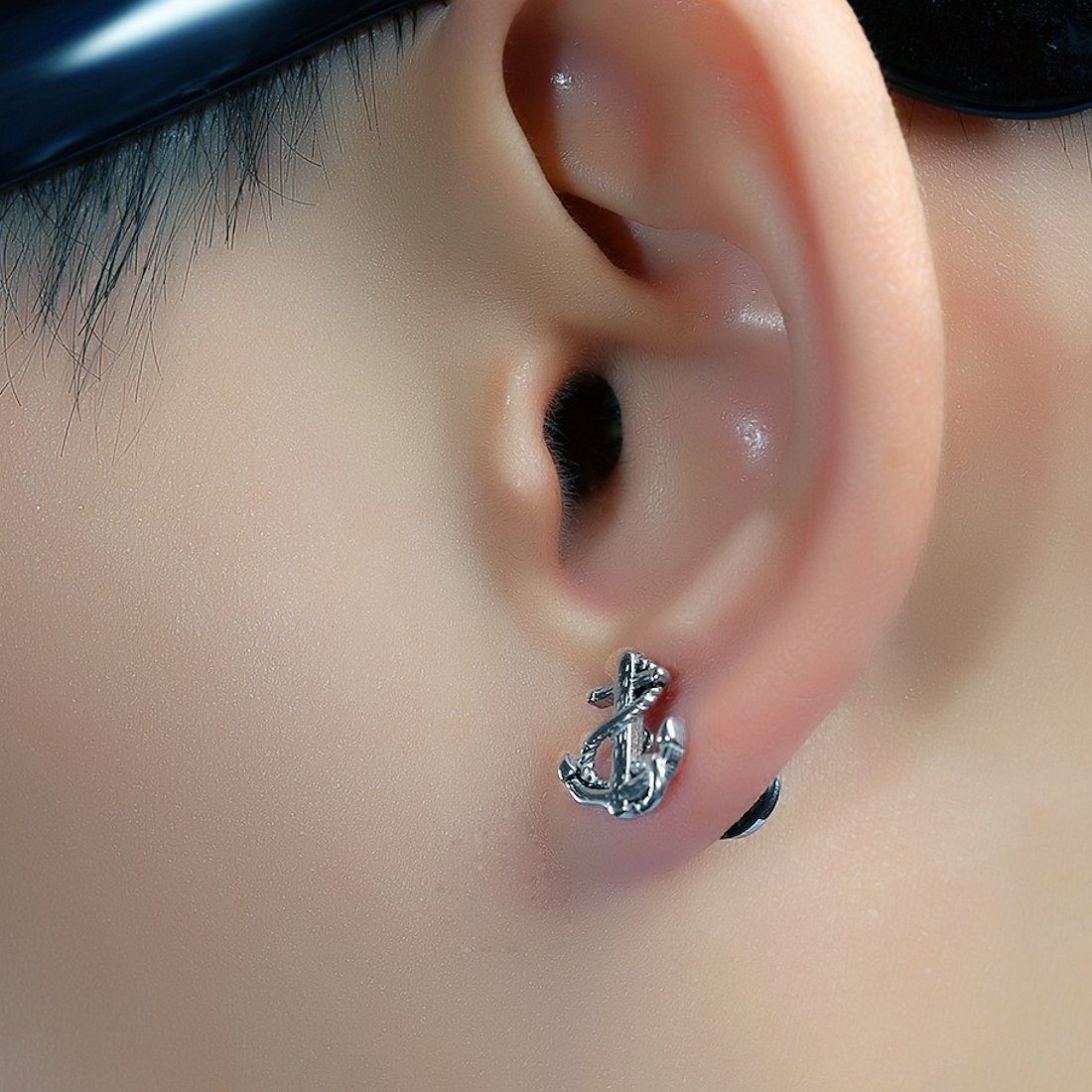Firetti Paar Ohrstecker Schmuck Geschenk Ohrschmuck Fake Plug Anker