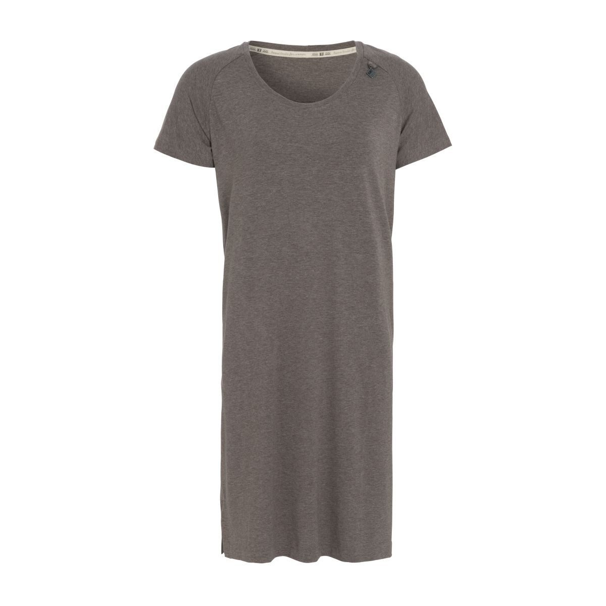 Knit Factory Strickkleid Lily Kleid Taupe M (1-tlg) Abendkleid Sommerkleid Strickkleid Modisches Kleid