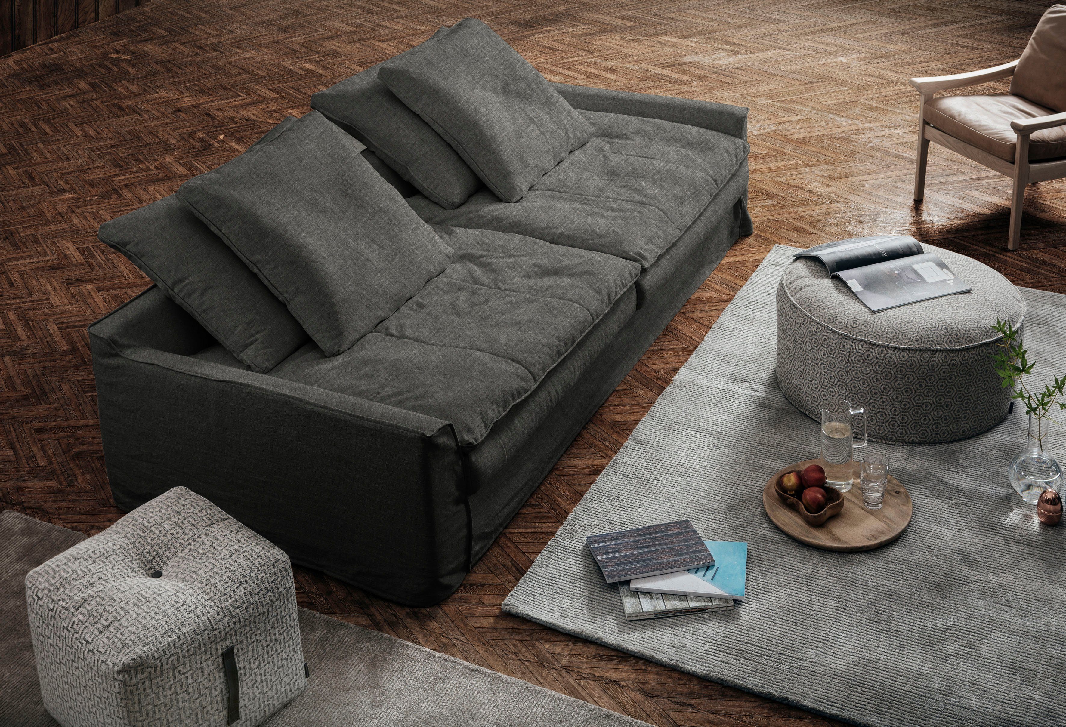 furninova Big-Sofa inklusive waschbarer 4 und abnehmbarer Kissen, Sake, Hussenbezug