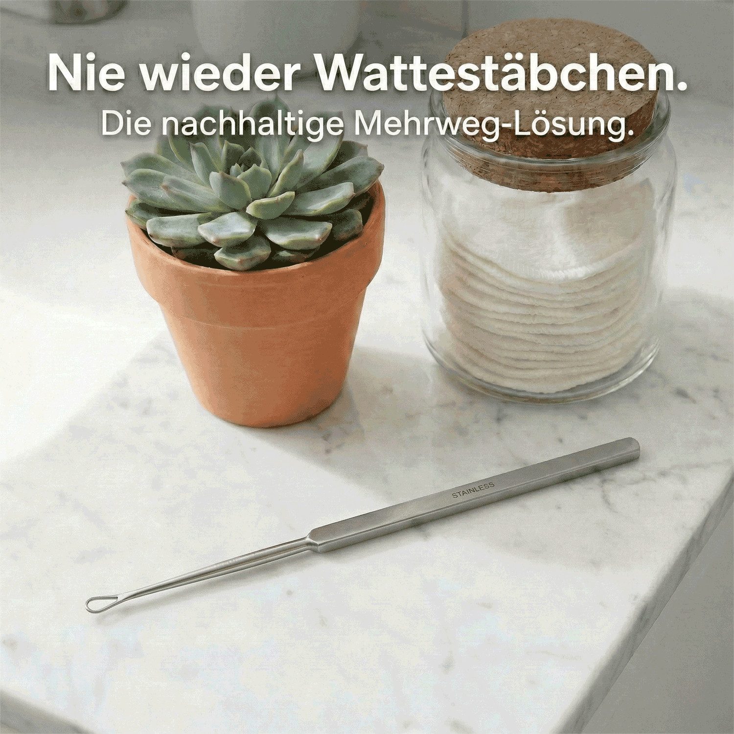 May Ohrenreiniger Ohrreiniger Ohrschlinge aus Edelstahl, 13,5 cm, Sicher Ohrenschmalz