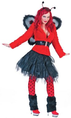 Funny Fashion Kostüm Hippie Jacke Grace in Plüsch-Optik für Damen - Rot