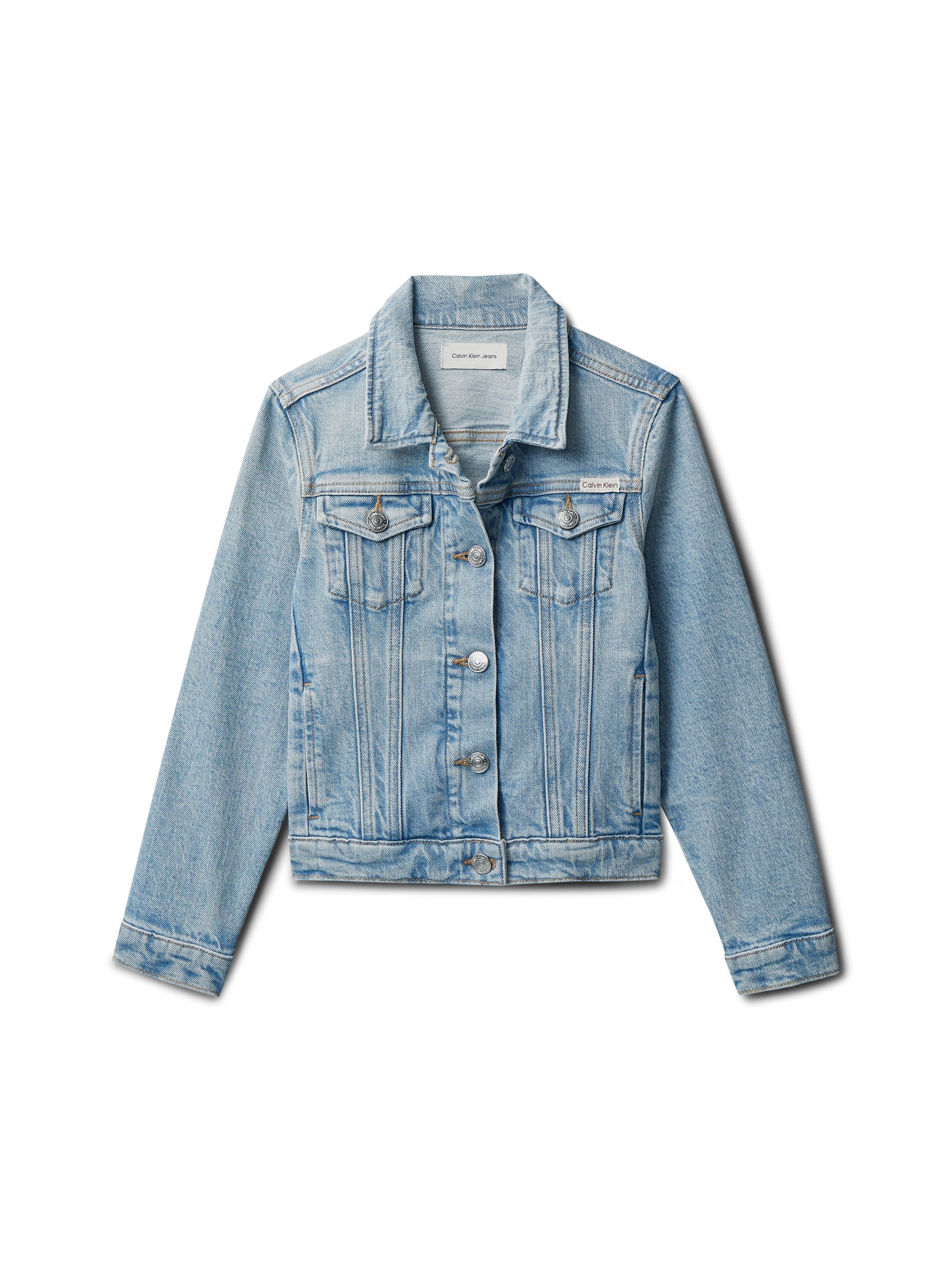 Calvin Klein Jeans Jeansjacke DENIM WASH Regular fit für Kinder mit Taschen – Bild 5 von 5