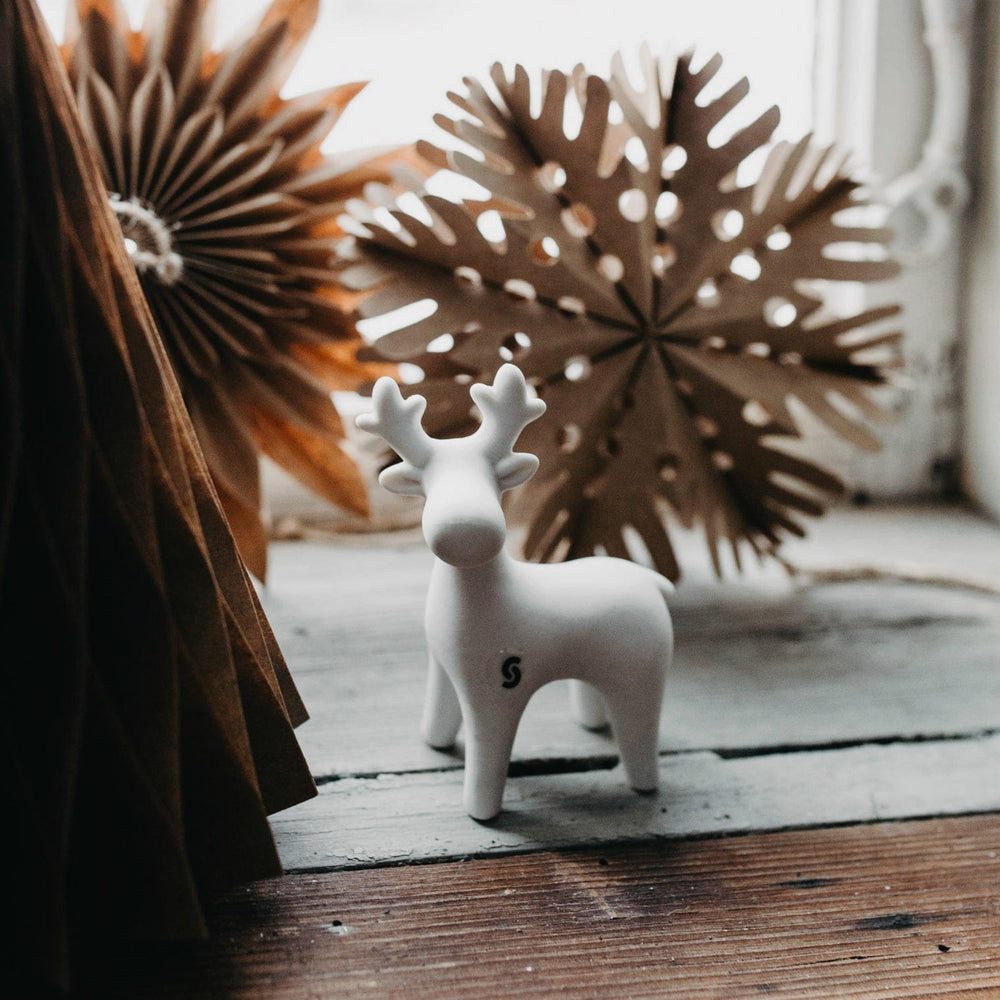 Storefactory Dekoobjekt Weihnachtsfigur Rentier Sten stehend in weiß aus Ke günstig online kaufen