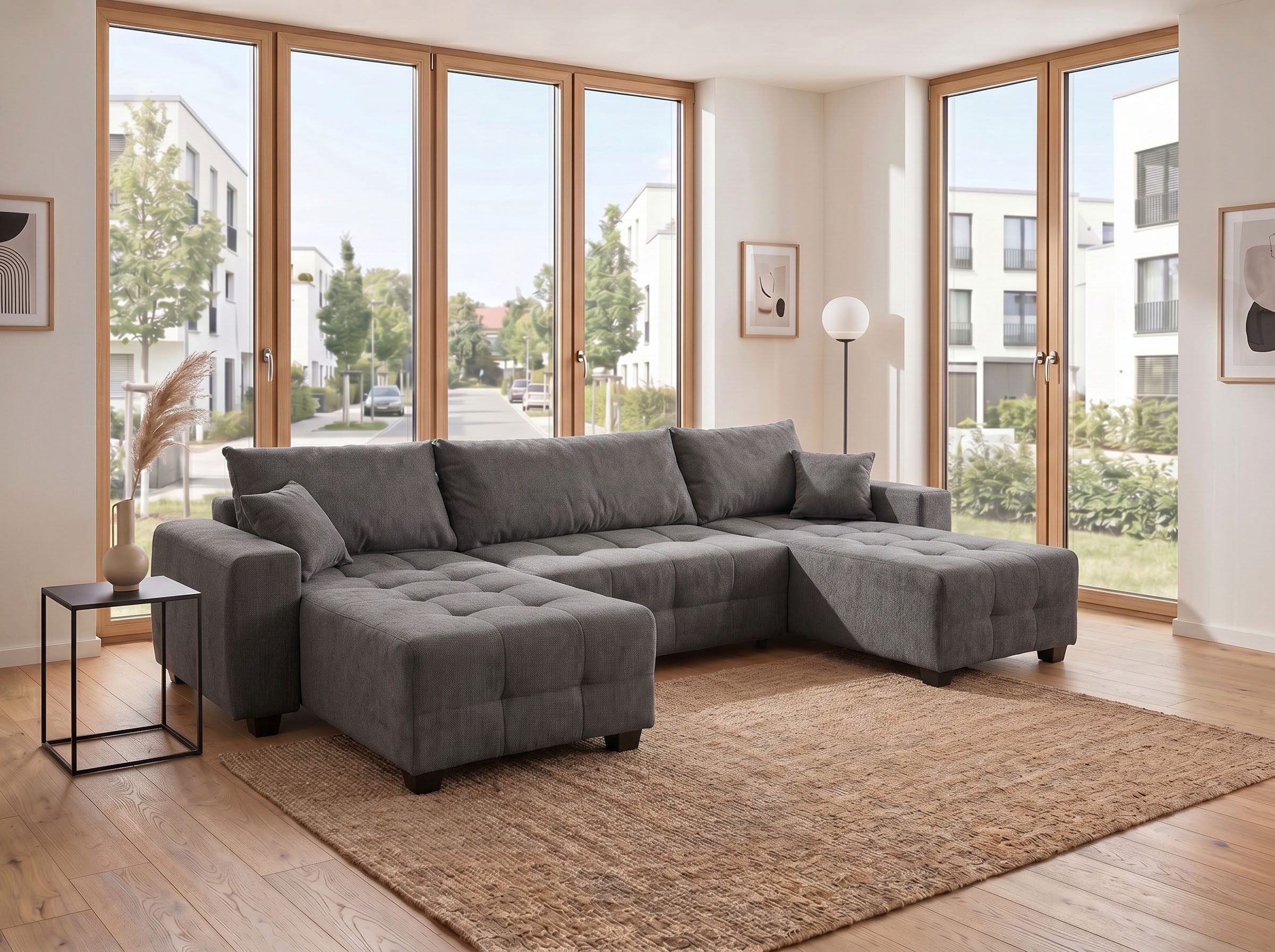 OTTO home Wohnlandschaft Bella U-Form, B: 314 cm, inkl. Schlaffunktion, auch in Cord, inkl. Bettkasten, Bonellfederkern, extra große …