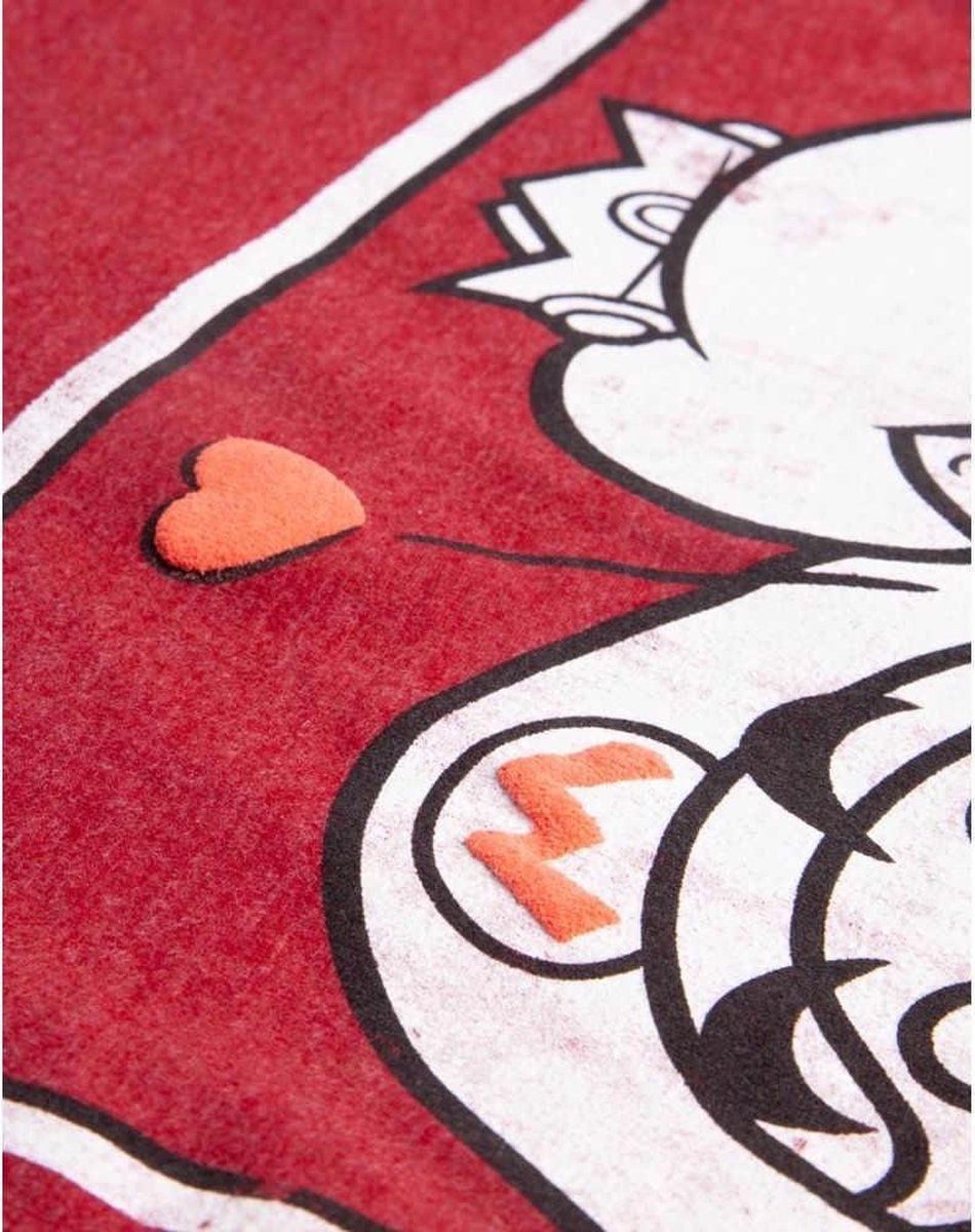 Super Mario Print-Shirt Super Mario Herren T-Shirt dunkelrot Peach Kiss