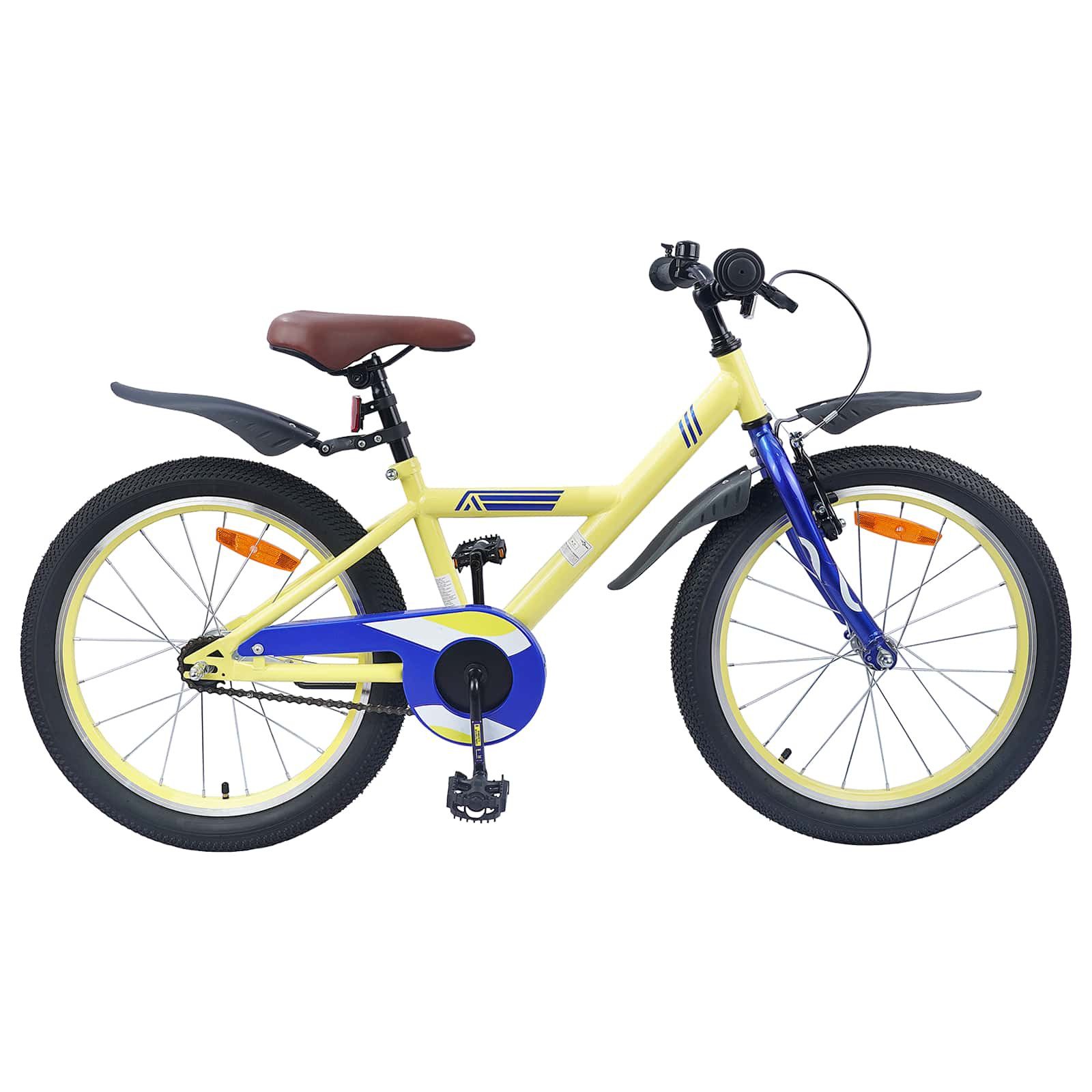 vidaXL Kinderfahrrad 137 x 54 x 79 cm Kinderfahrrad 20 Zoll für 6-11 Jahre alt Gelb
