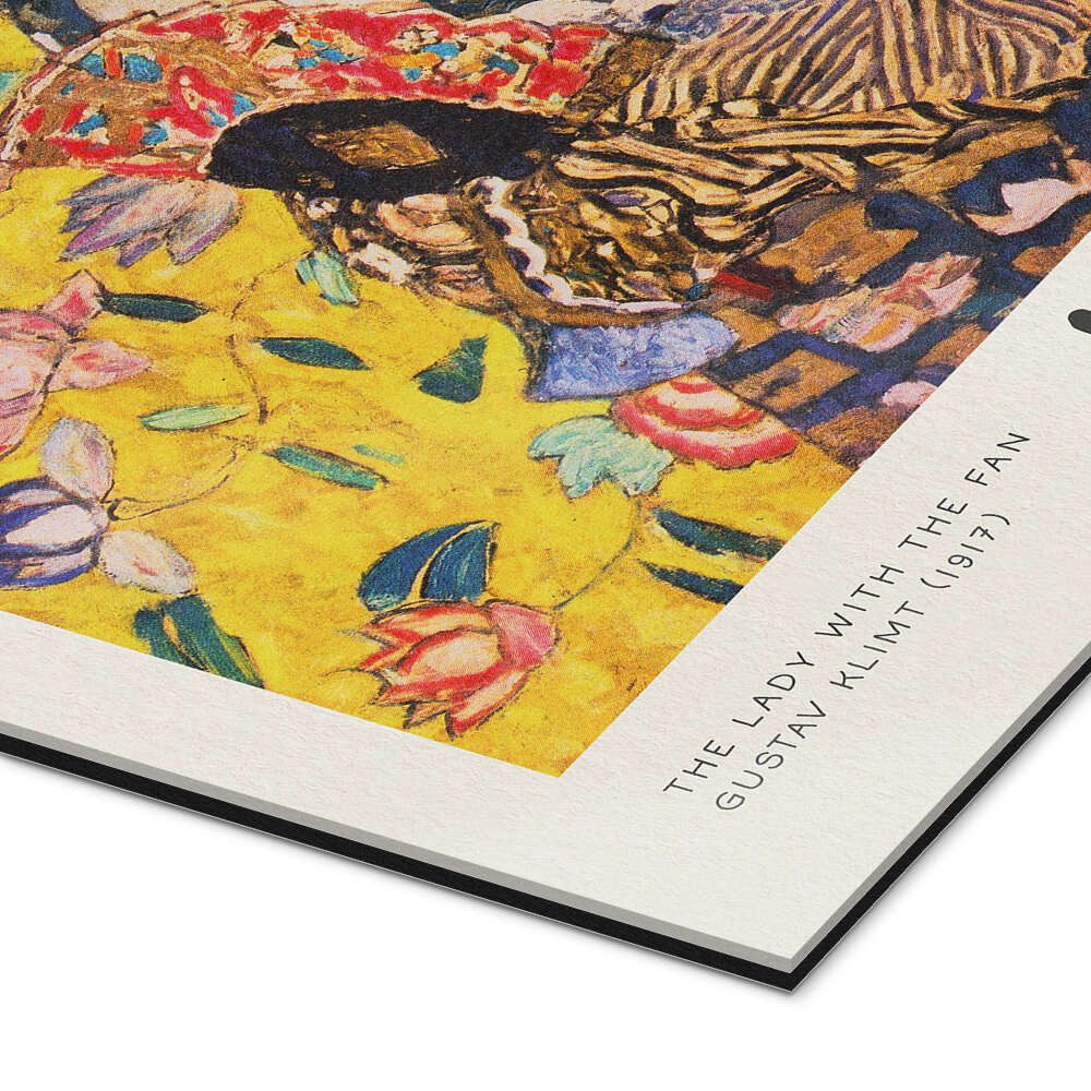 Posterlounge Wandbild Dame mit Fächer, 1917, Gustav Klimt, erhältlich als Poster, Leinwandbild, Wandsticker oder Acrylglasbild