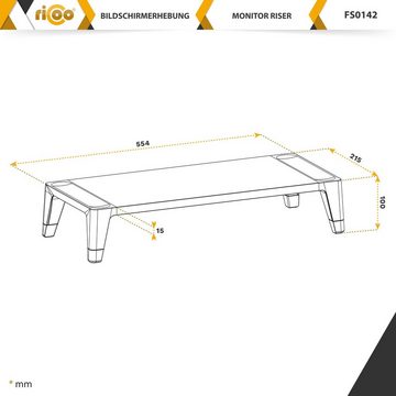 RICOO Schreibtischaufsatz FS0142, Monitorständer Schreibtisch Monitorerhöhung Bildschirm Tisch Aufsatz