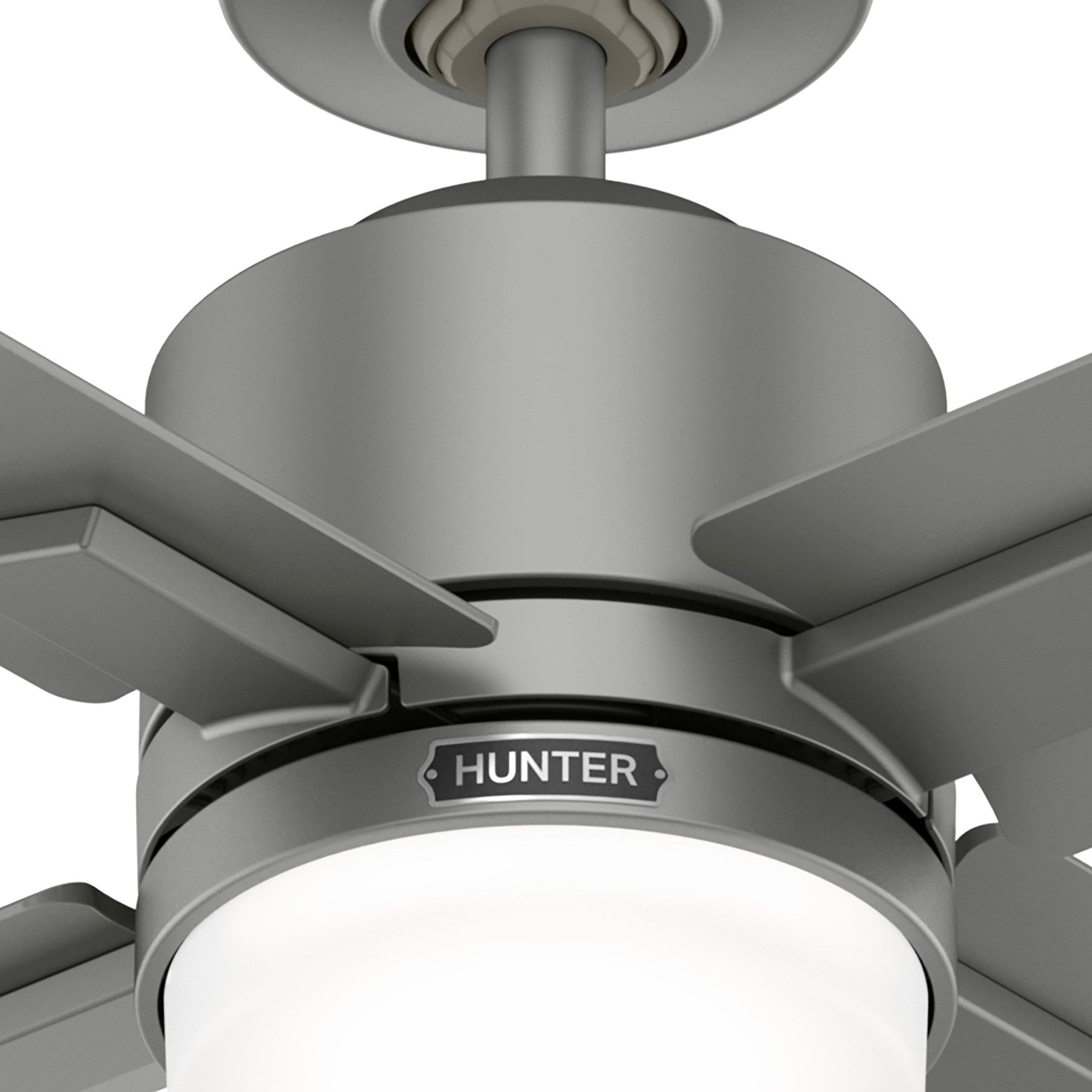 Hunter Deckenventilator DC Deckenventilator Mila Silber mit LED & Fernbedienung, dimmbar