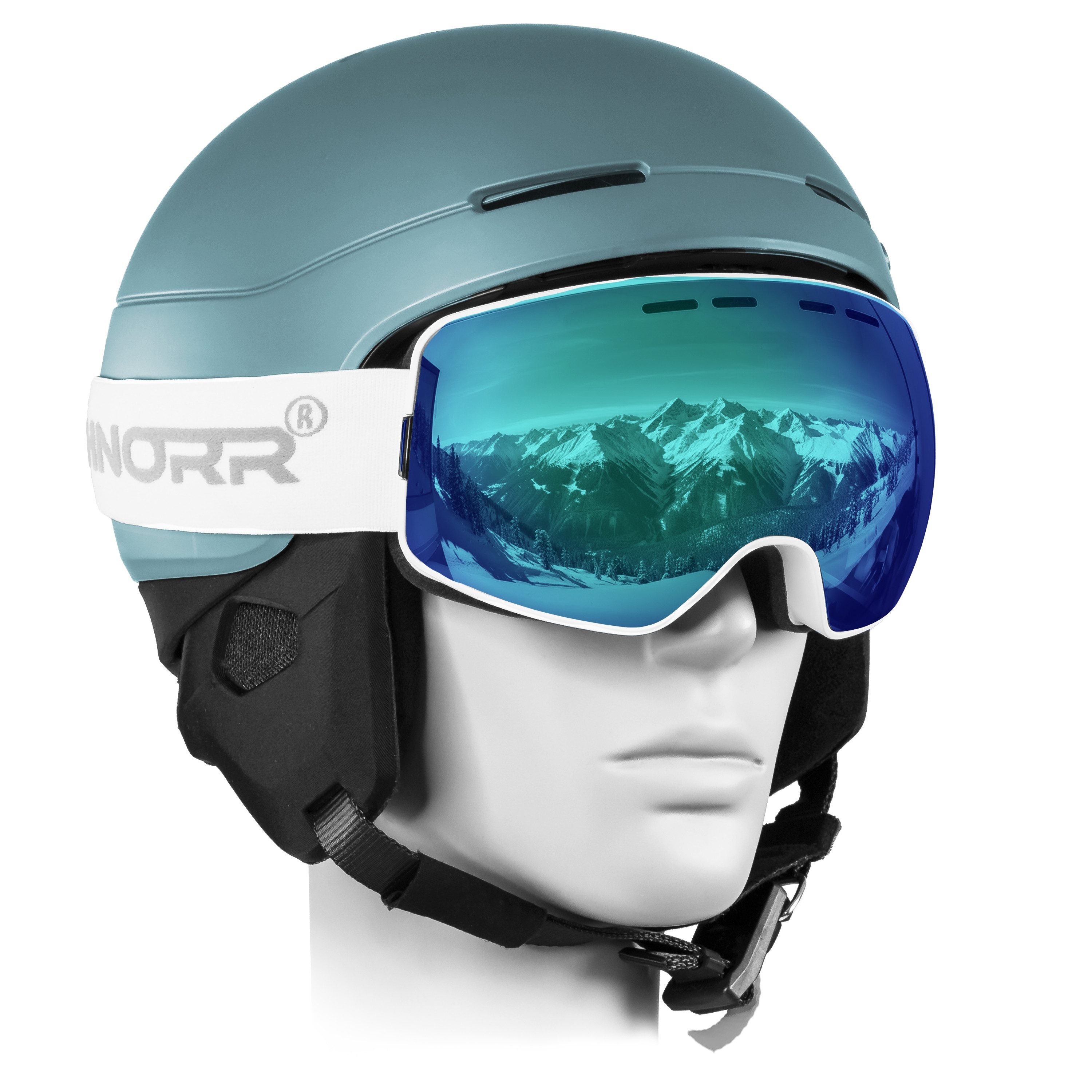 SCHNORR Sportbrille Schnorr Skibrille Ventra - Sphärisch, Eis Blau (S3), Full REVO, Anti, (1-St), Full REVO-Beschichtung Eis Blau (S3)