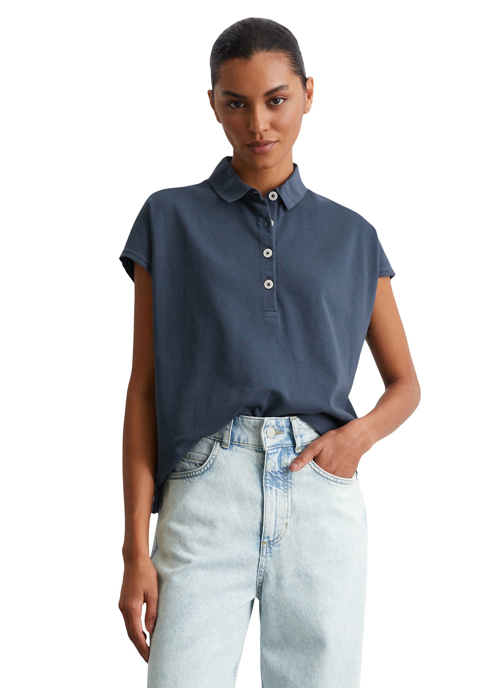 Marc O'Polo Poloshirt aus leichtem Jersey günstig online kaufen