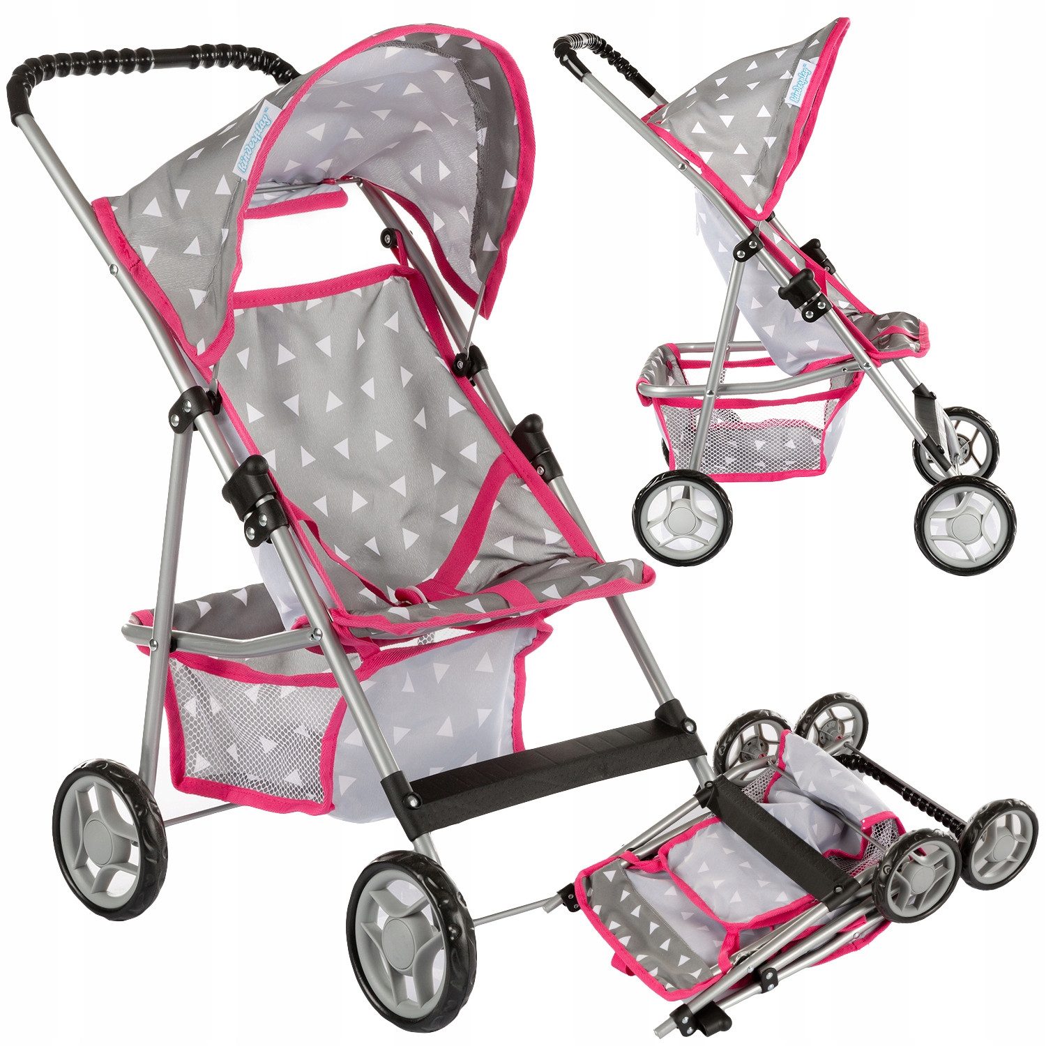 Kinderplay Dolls & Strollers Puppenbuggy Puppenbuggy Grau – Leicht & Klappb günstig online kaufen